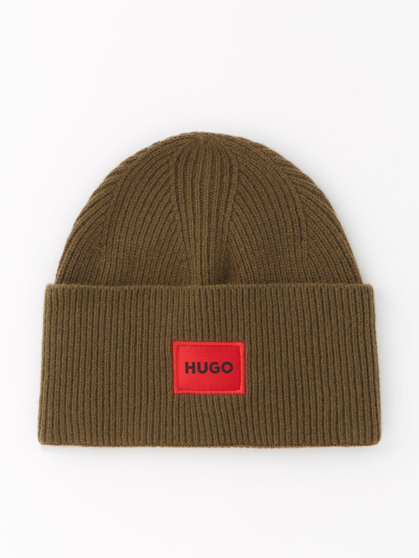 hugo-hugo-xaff-6-logo-beanie-hat-khaki