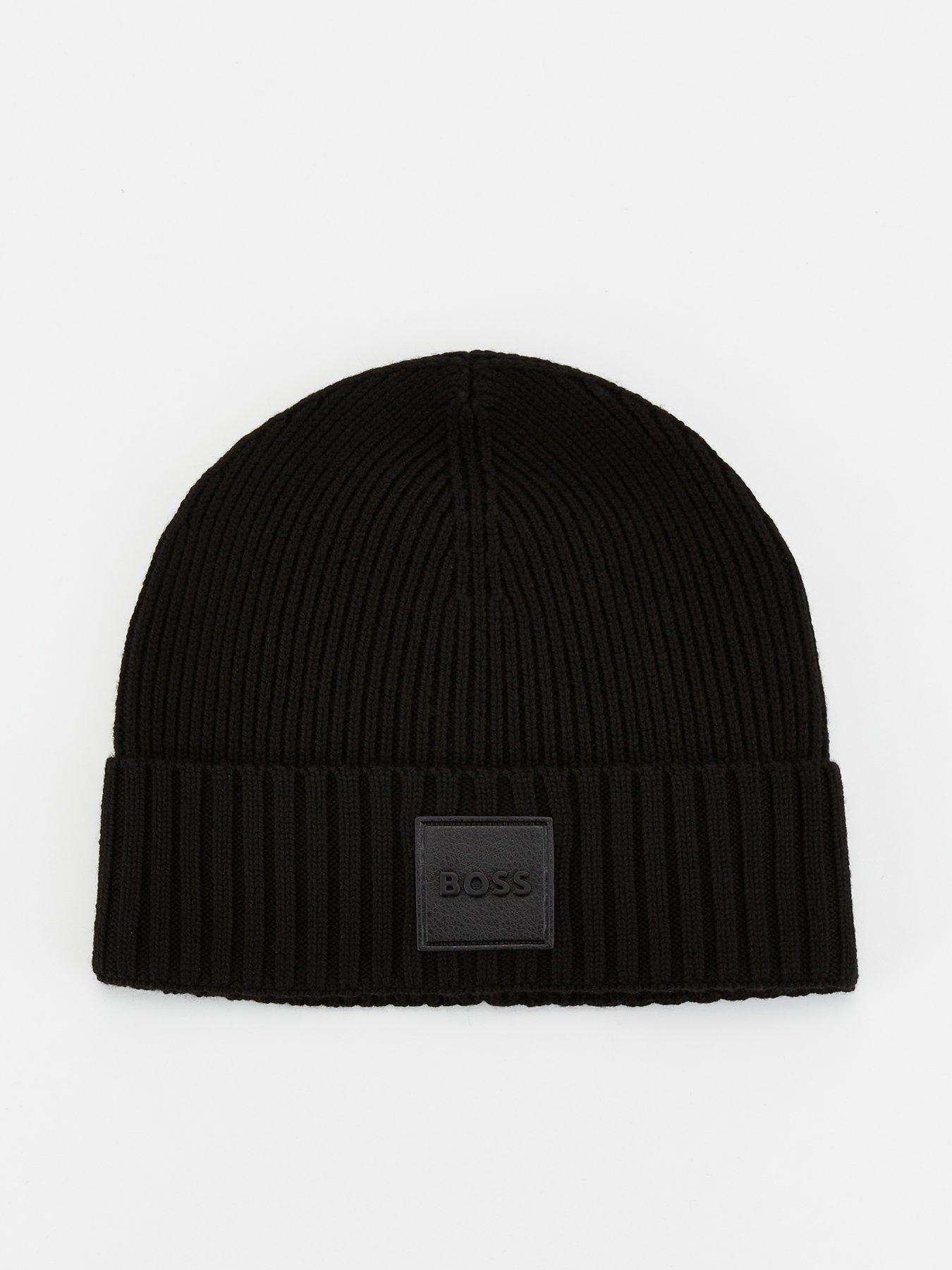 boss-boss-flavio-sqaure-nikel-logo-beanie-hat-black