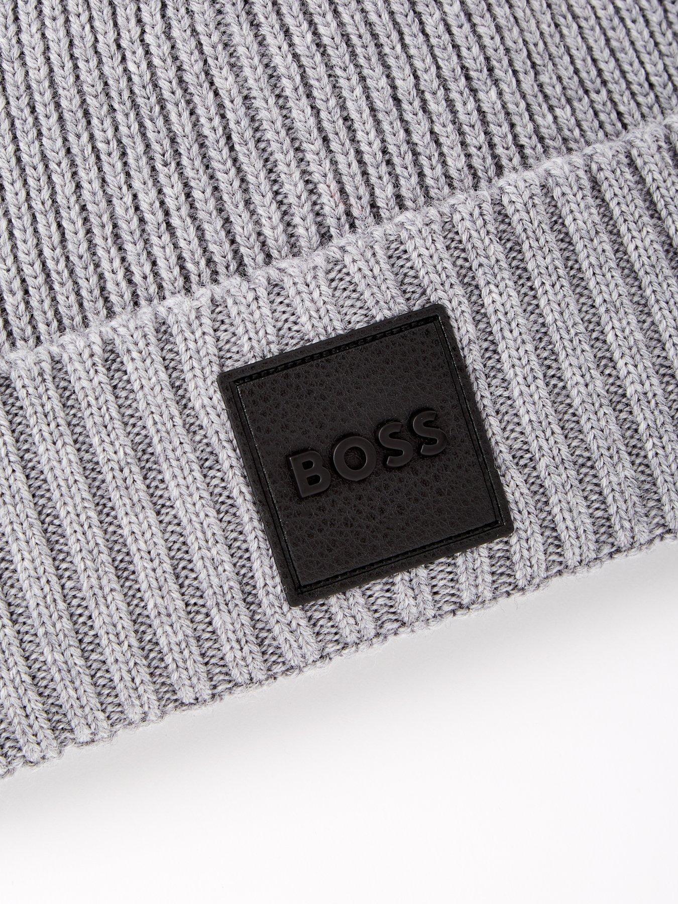 boss-boss-flavio-sqaure-nikel-logo-beanie-hat-silverback