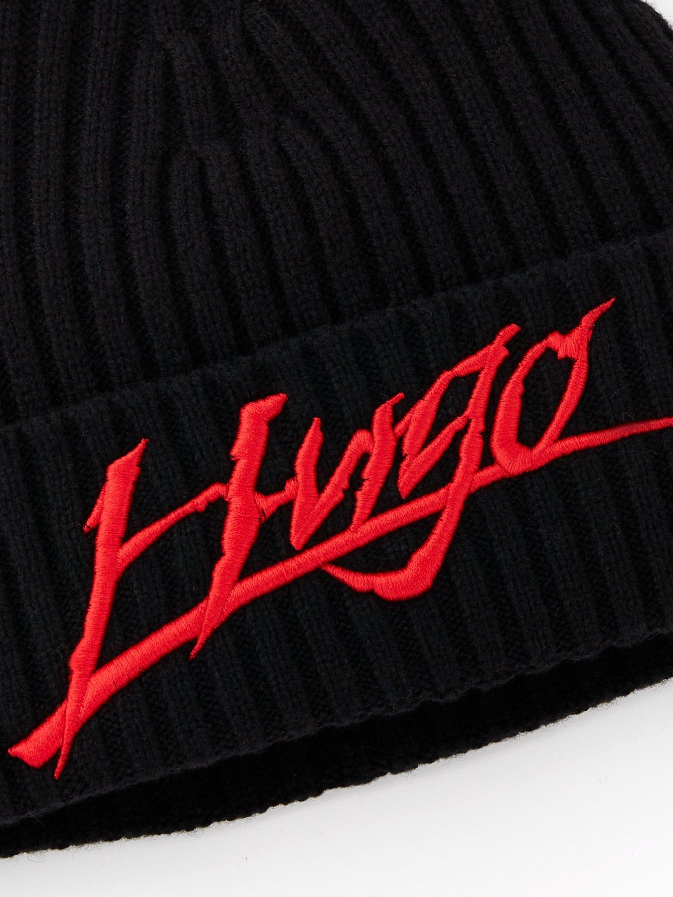 hugo-hugo-xilla-gothic-script-beanie-hat-blackoutfit