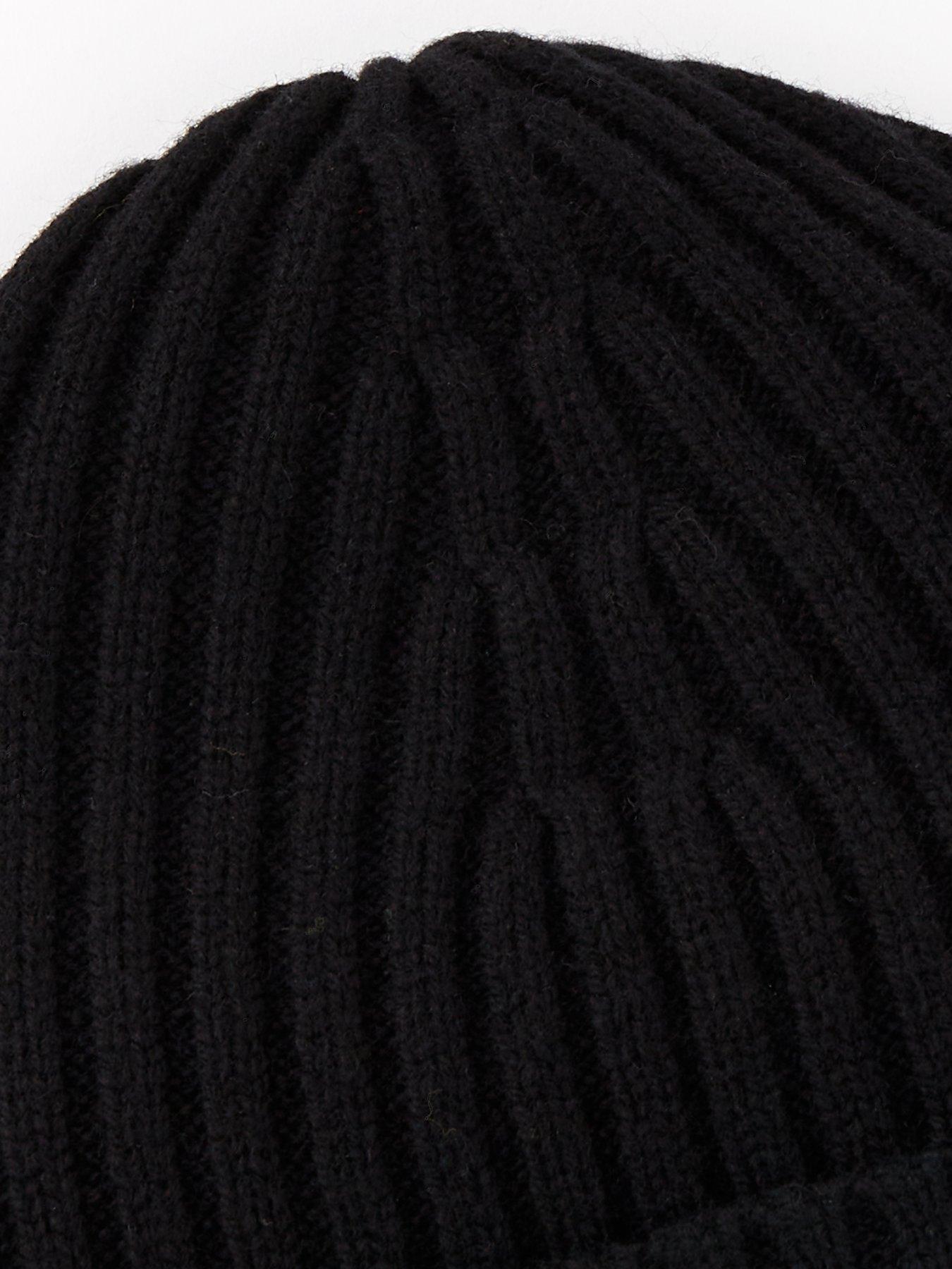 hugo-hugo-xilla-gothic-script-beanie-hat-blackdetail