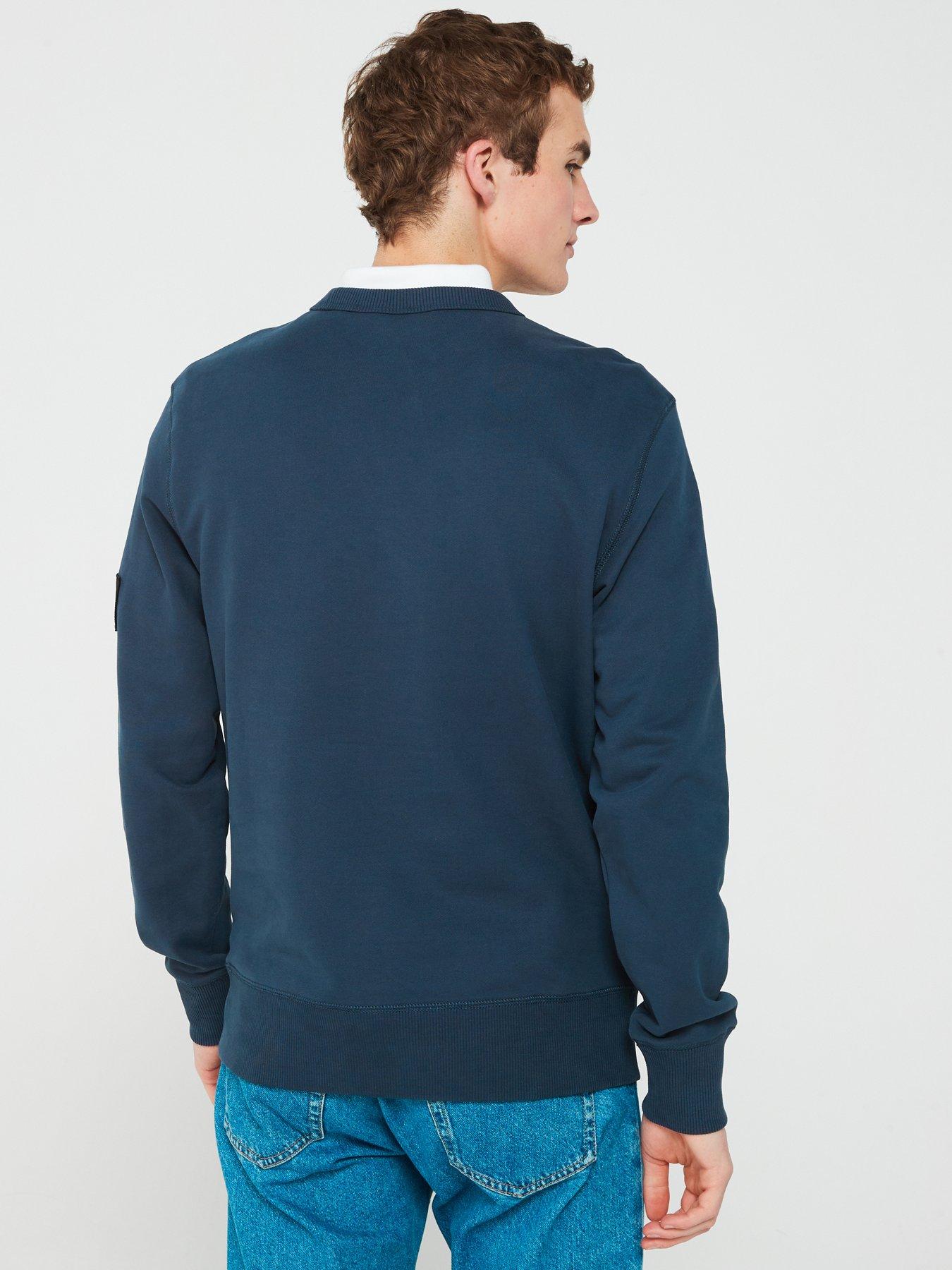 calvin-klein-jeans-calvin-klein-jeans-badge-sleeve-crew-sweat-navystillFront