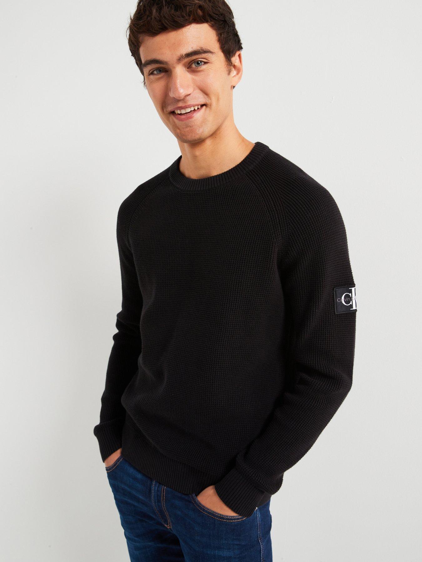 calvin-klein-jeans-badge-sleeve-easy-knitted-jumper-black