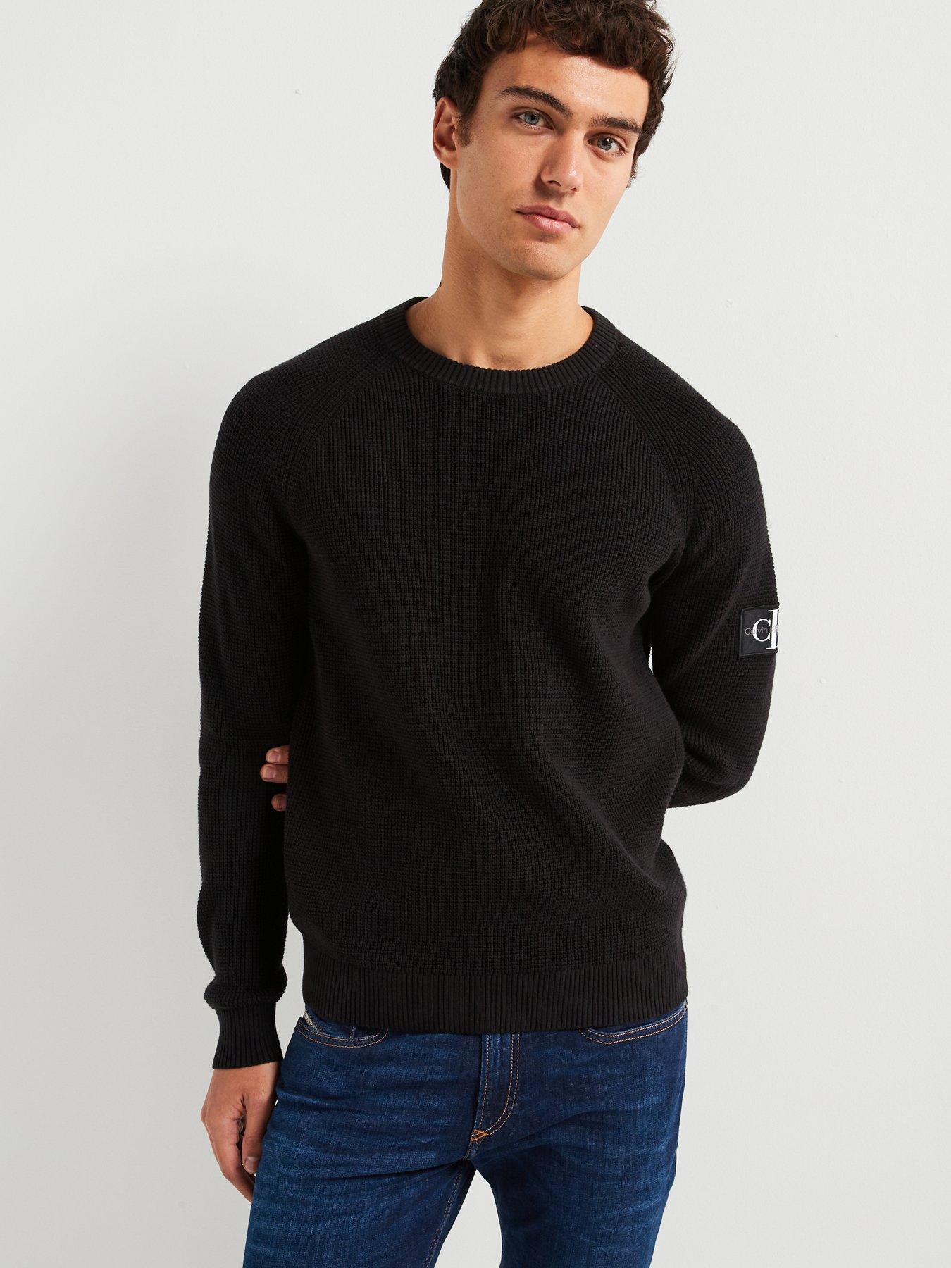 calvin-klein-jeans-calvin-klein-jeans-badge-sleeve-easy-knitted-jumper-blackdetail