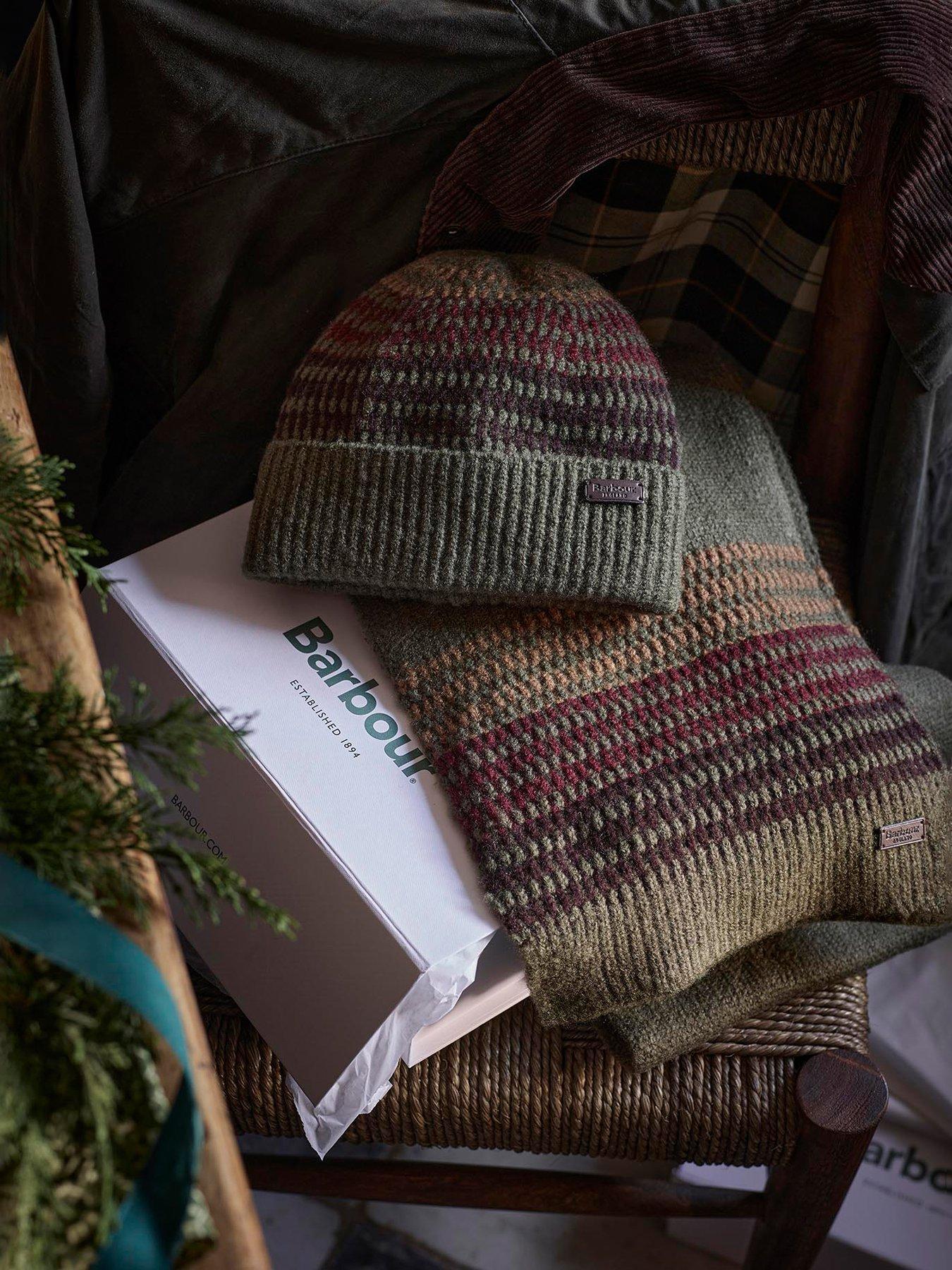 Image 2 of 4 of Barbour Barbour Branton Beanie &amp; Scarf Gift Set - Green