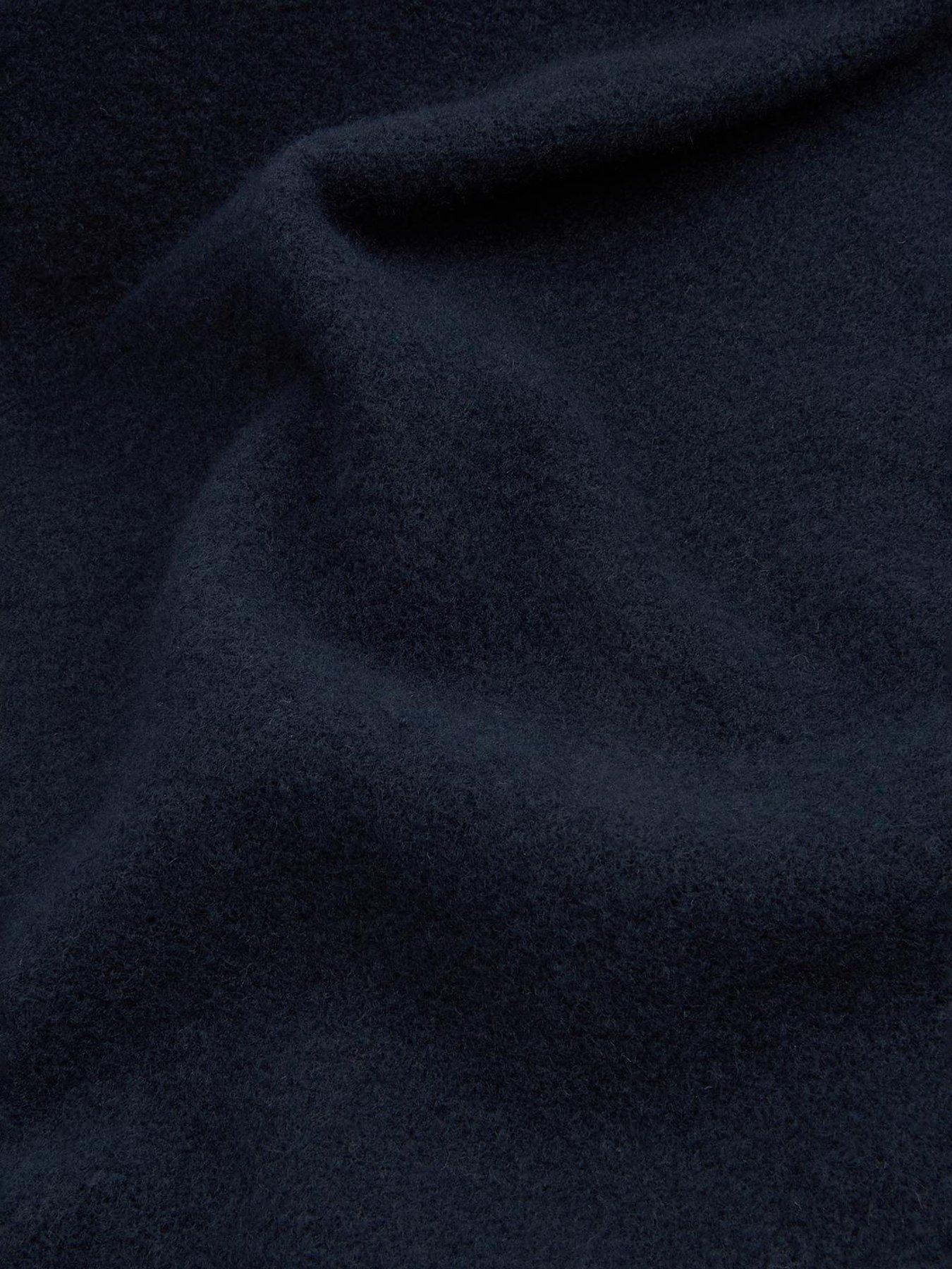Image 4 of 4 of Barbour Barbour Brandy Boucle Tasseled Scarf - Navy