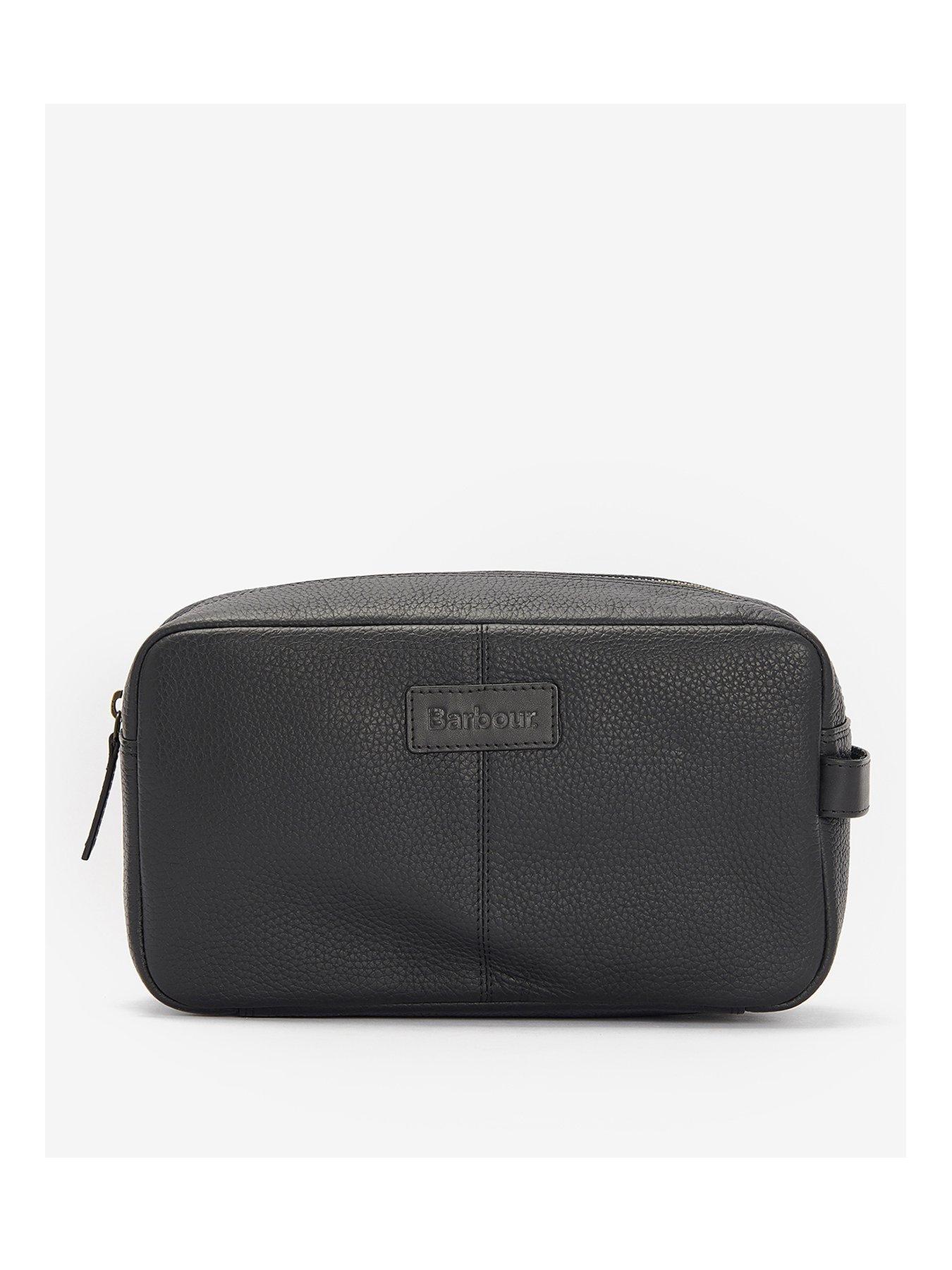 Image 1 of 4 of Barbour Barbour Highgate Leather Washbag - Black