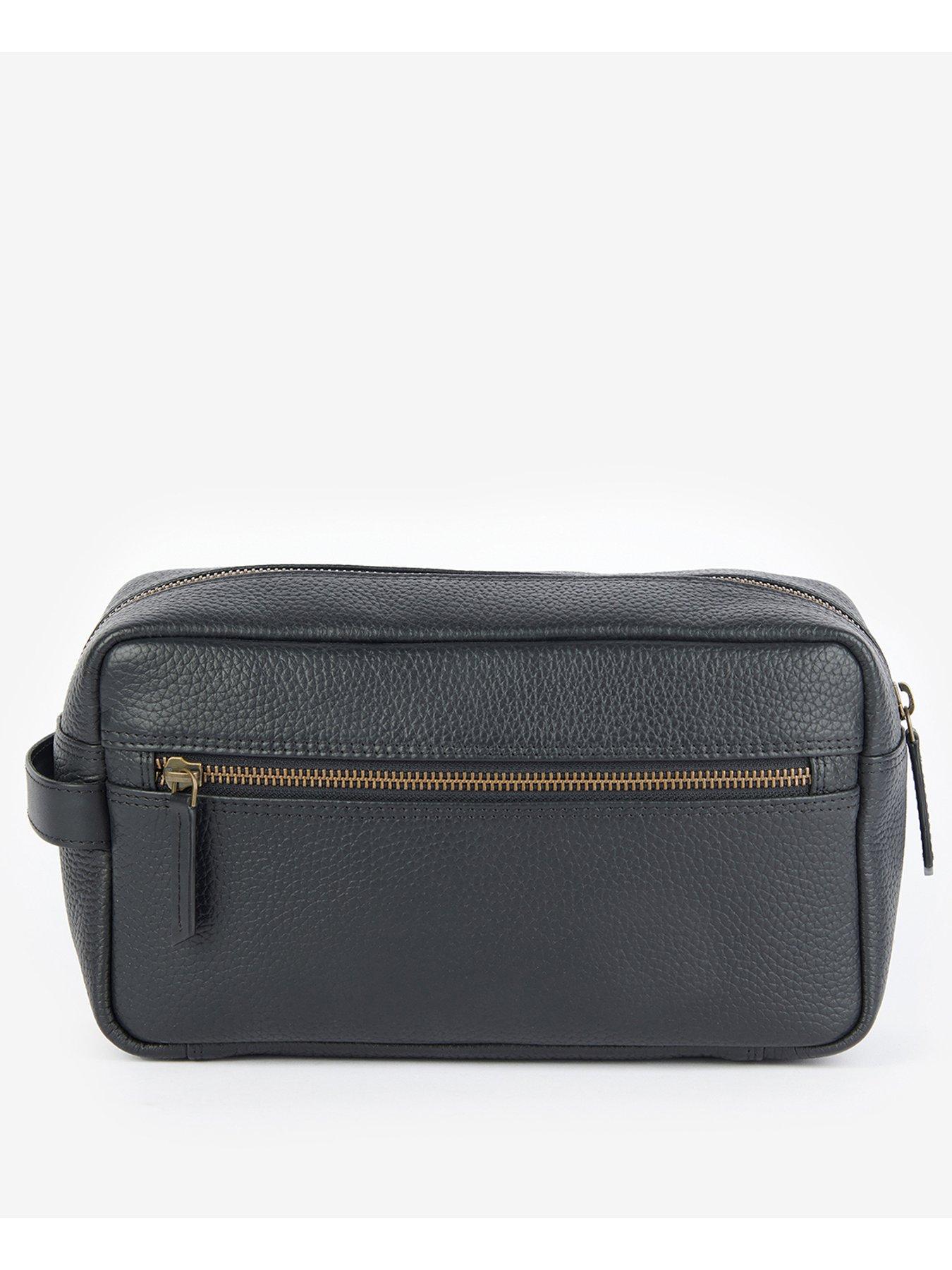Image 2 of 4 of Barbour Barbour Highgate Leather Washbag - Black