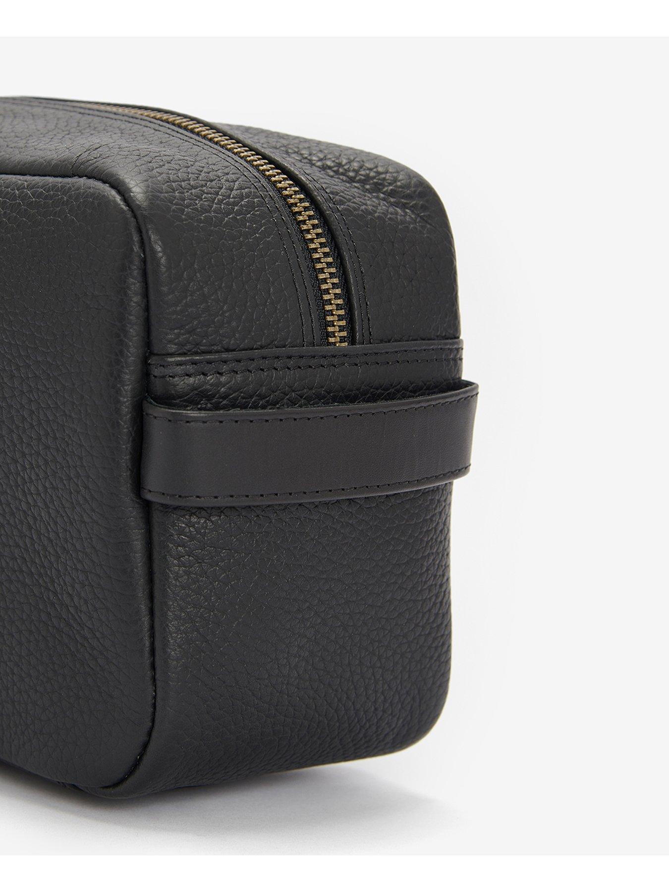 Image 4 of 4 of Barbour Barbour Highgate Leather Washbag - Black