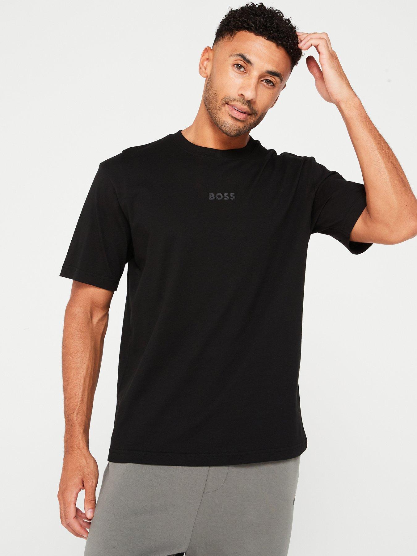 Image 1 of 4 of BOSS Oversize Fit Centre Tonal Logo T-Shirt - Black