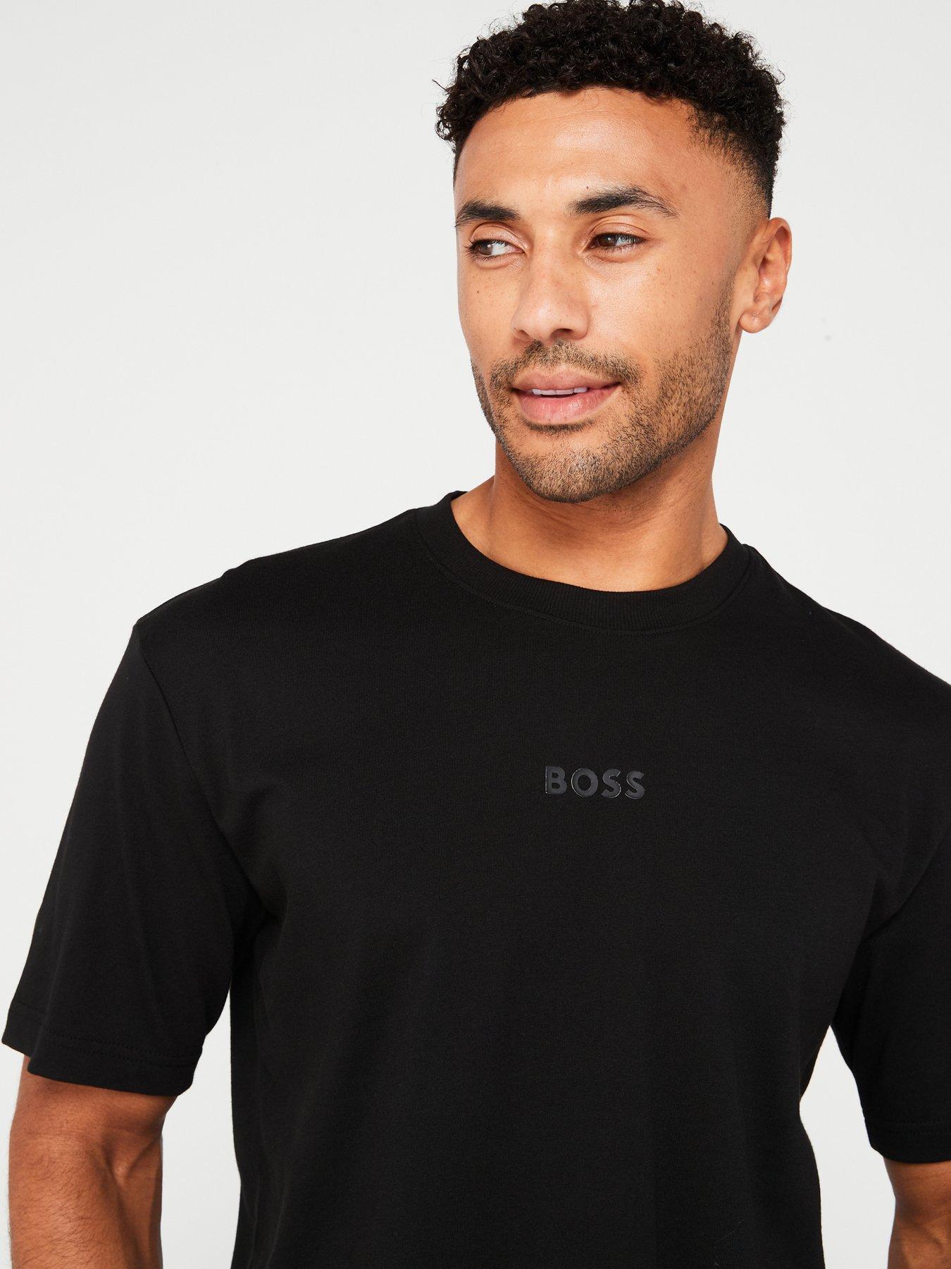 Image 4 of 4 of BOSS Oversize Fit Centre Tonal Logo T-Shirt - Black