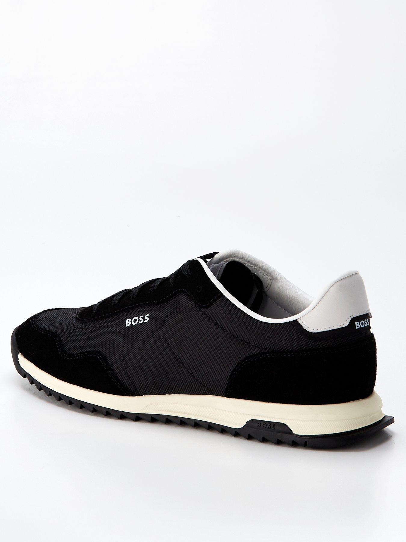 Image 3 of 7 of BOSS Zayn Low Profile Nylon/suede Lace Sneaker - Black/white