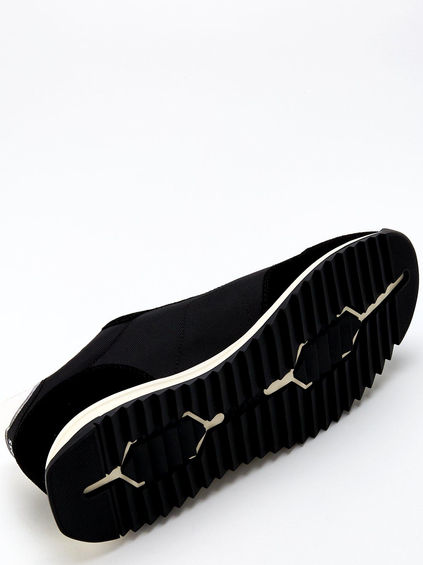 Image 5 of 7 of BOSS Zayn Low Profile Nylon/suede Lace Sneaker - Black/white