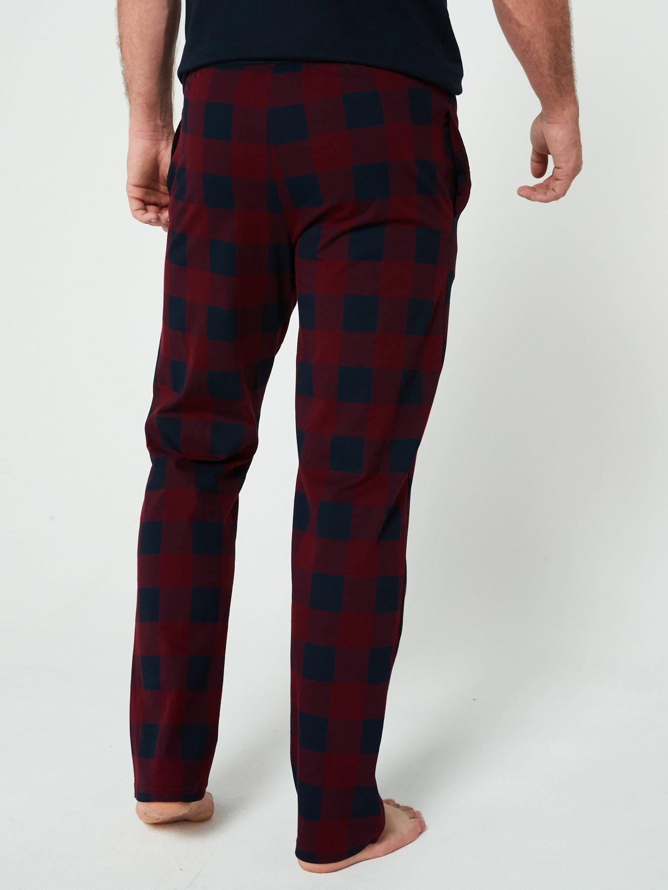 tommy-hilfiger-tommy-hilfiger-original-check-pyjama-bottoms-dark-redstillFront