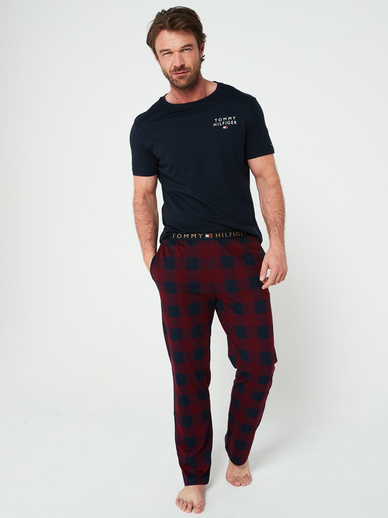 tommy-hilfiger-tommy-hilfiger-original-check-pyjama-bottoms-dark-redback