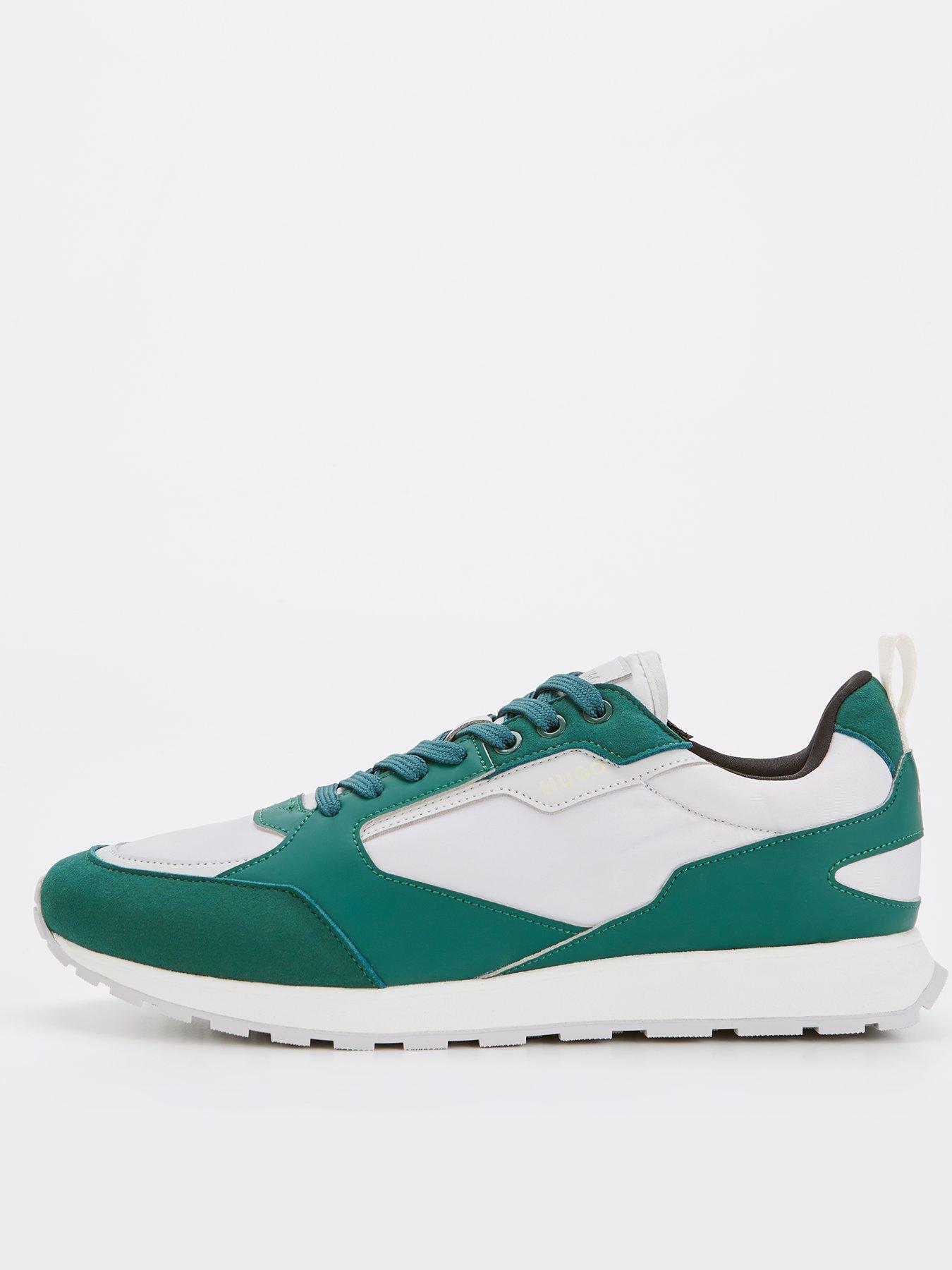 undefined Hugo Icelin Nylon/leather Lace Runner - Green