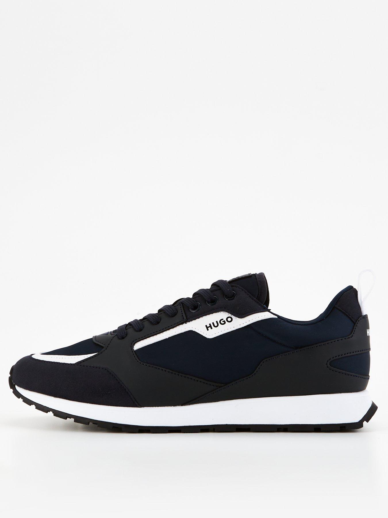 undefined Hugo Icelin Nylon/leather Lace Runner - Dark Blue