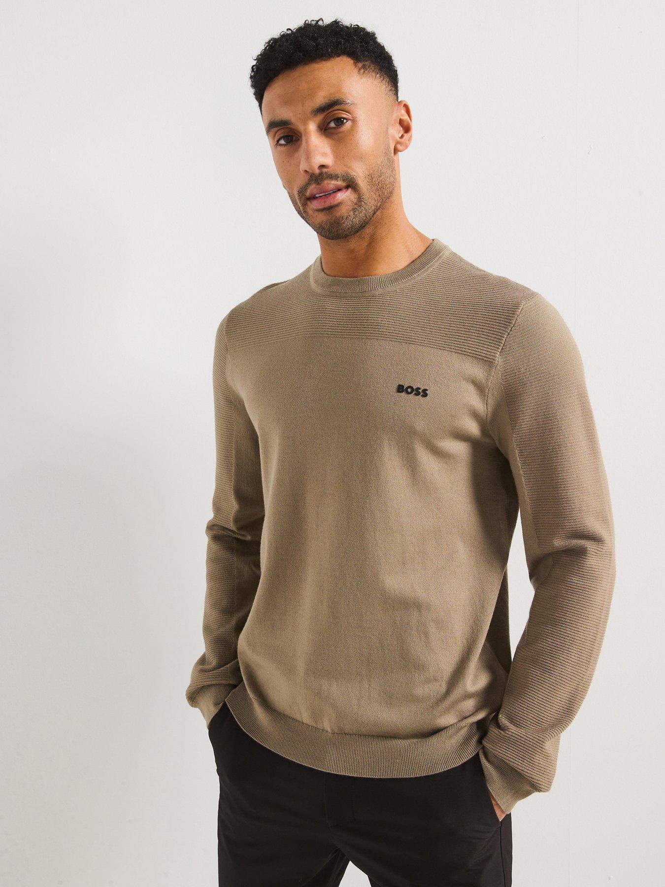 undefined Momentum-X Merino Crew Knitted Jumper - Khaki
