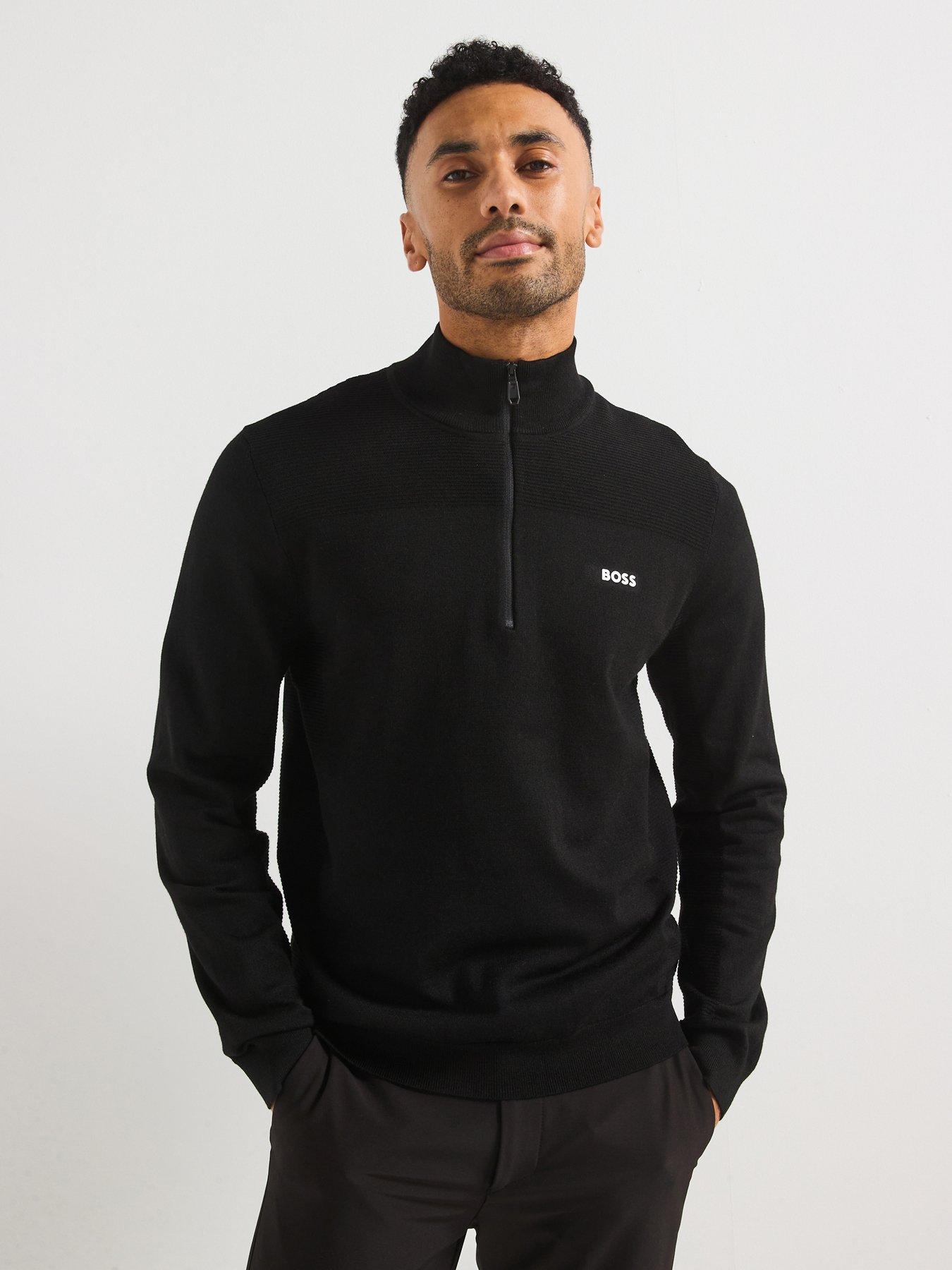 undefined Momentum-X Merino 1/4 Zip Knitted Jumper - Black