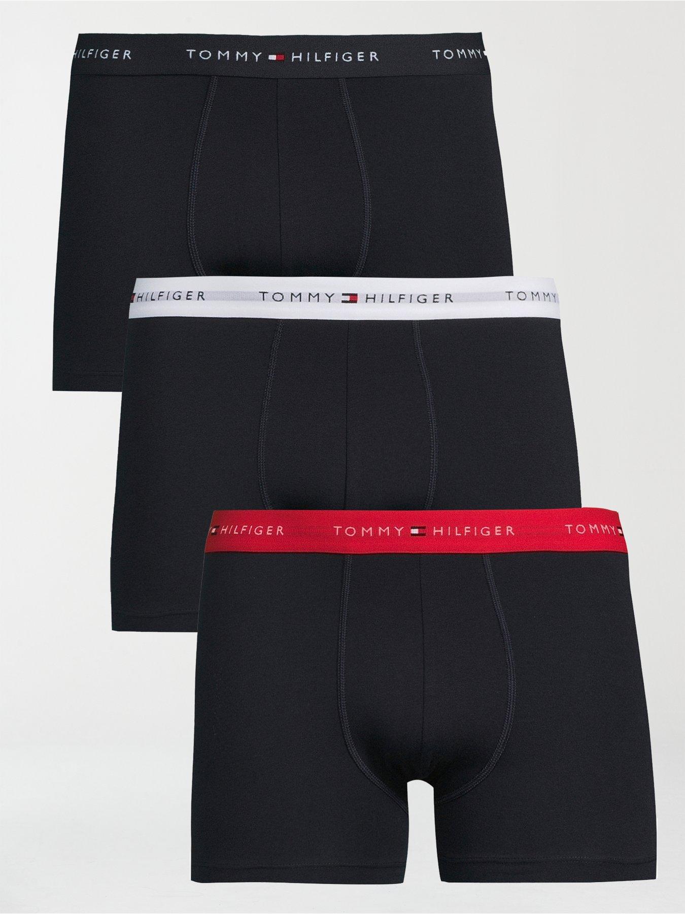 Image 1 of 4 of Tommy Hilfiger 3 Pack Signature Cotton Trunks - Brown