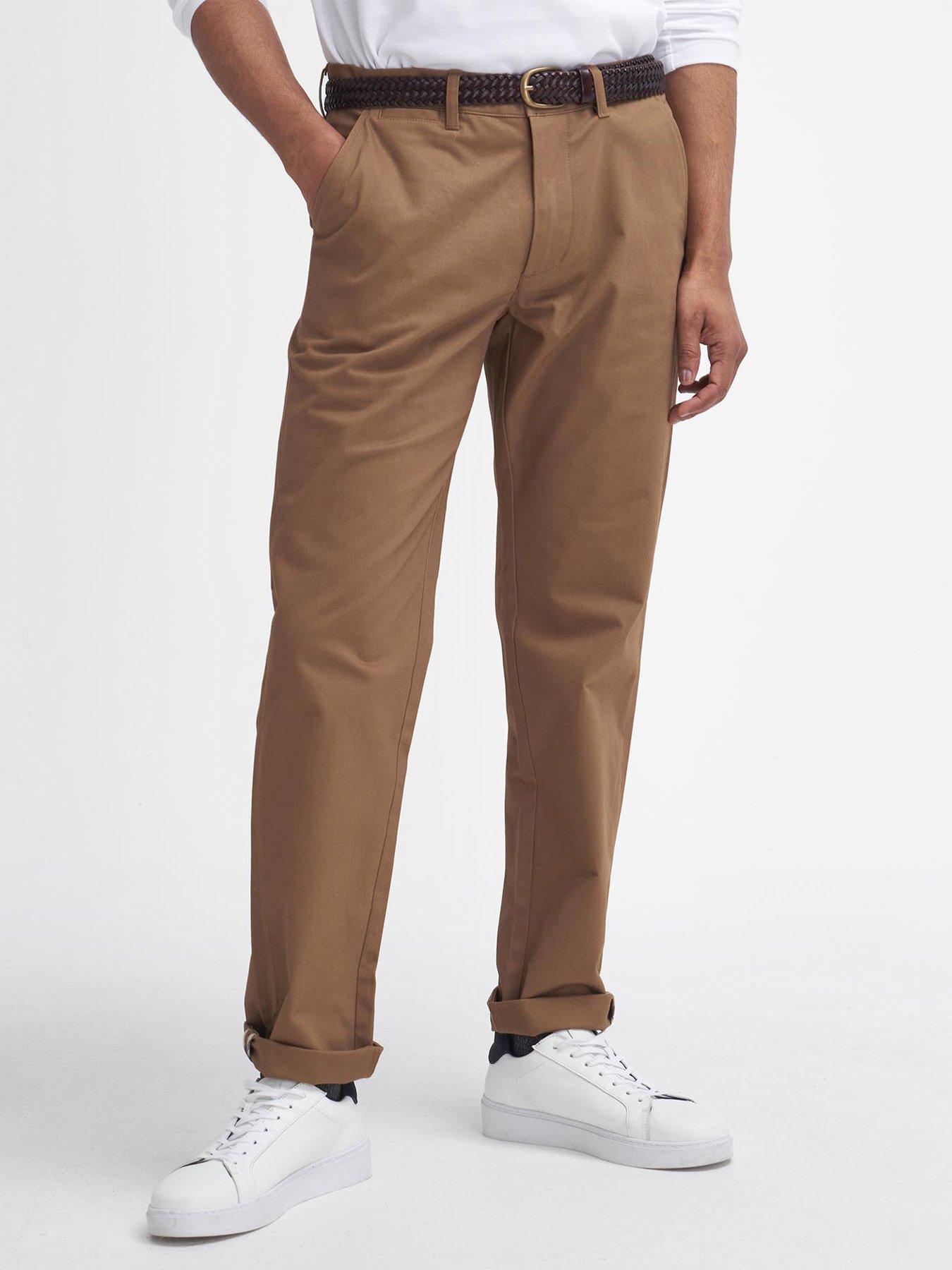 undefined Barbour Sueded Sateen Tailored Fit Trousers - Brown