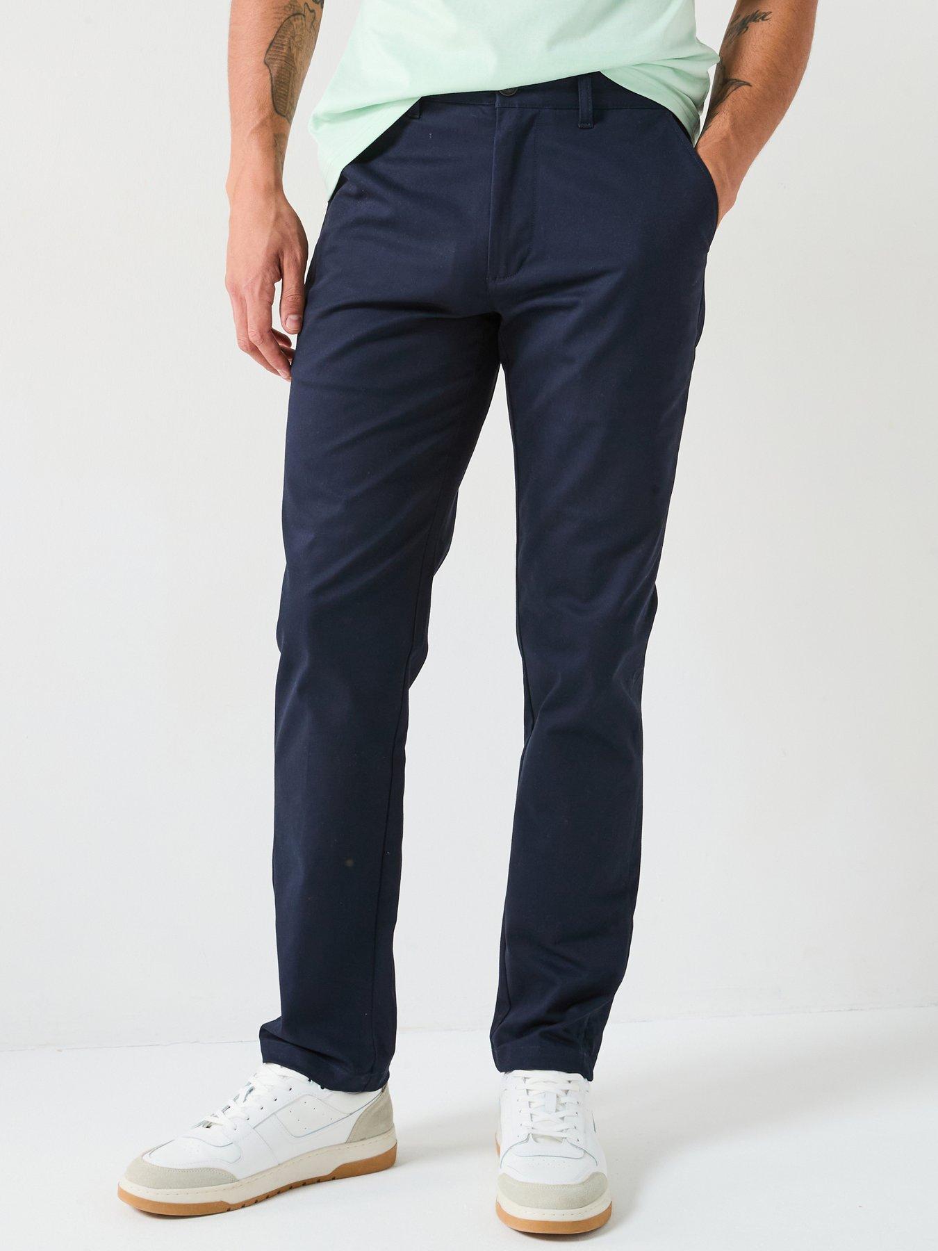 barbour-barbour-sueded-sateen-tailored-fit-trousers-navyfront