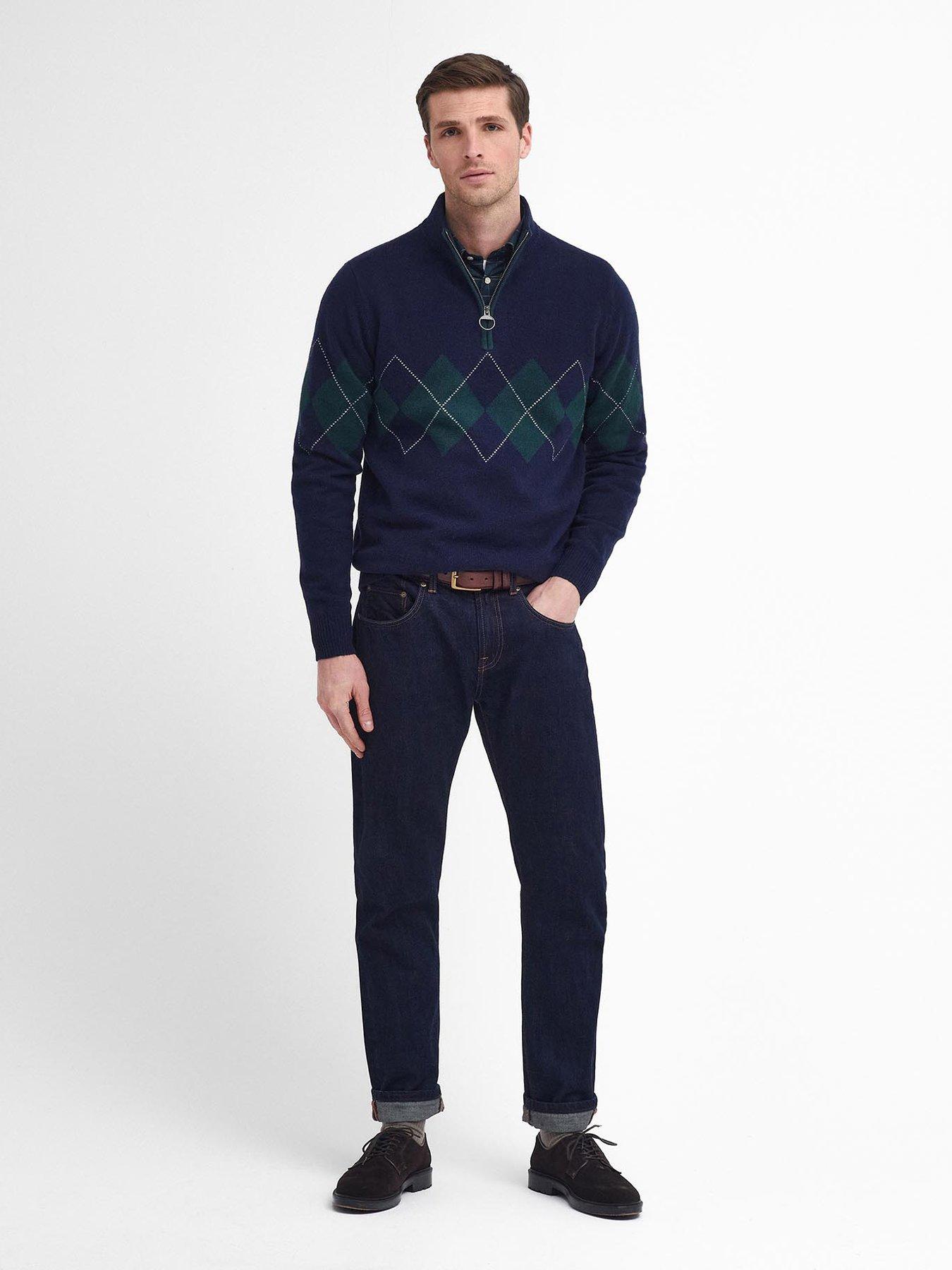 Image 3 of 6 of Barbour Barbour Hartfield Half Zip Knitted Jumper - Navy
