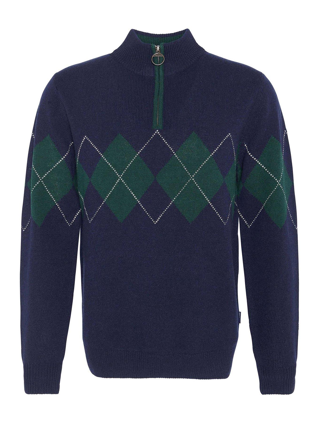 Image 6 of 6 of Barbour Barbour Hartfield Half Zip Knitted Jumper - Navy