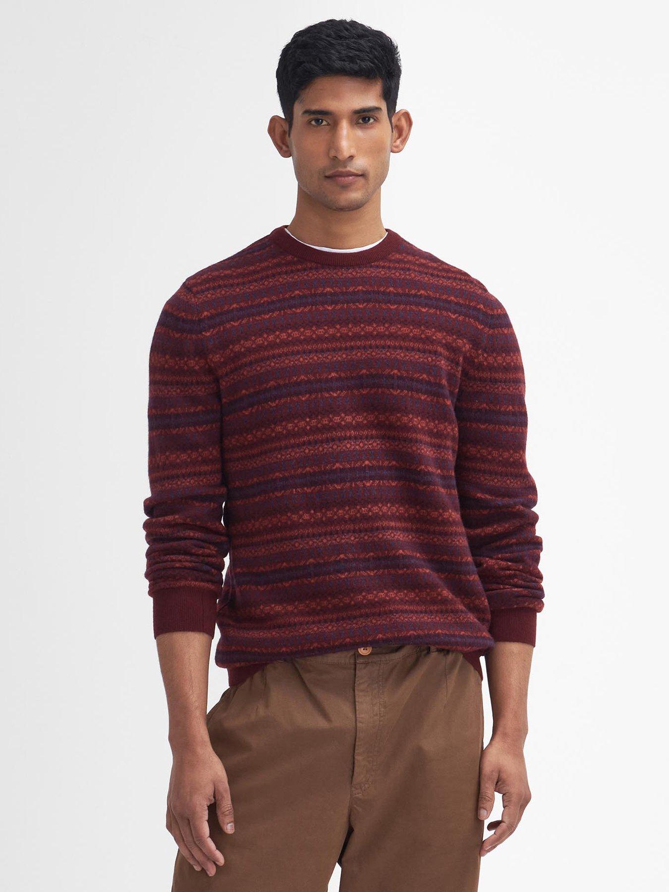 undefined Barbour Orkney Fairisle Crew Knitted Jumper - Red