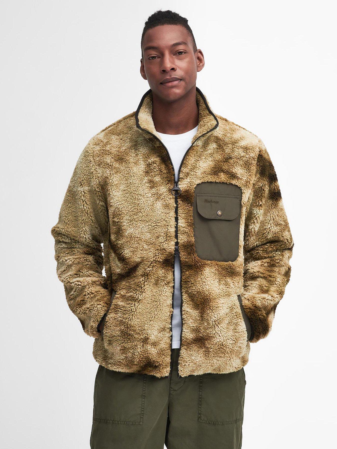undefined Barbour JBS Supply Moor Tie Dye Fleece Zip Jacket - Green
