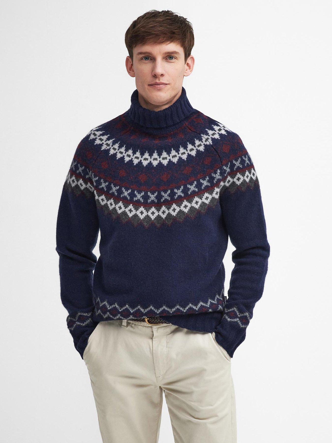 undefined Barbour Roose Fairisle Rollneck Knitted Jumper - Navy