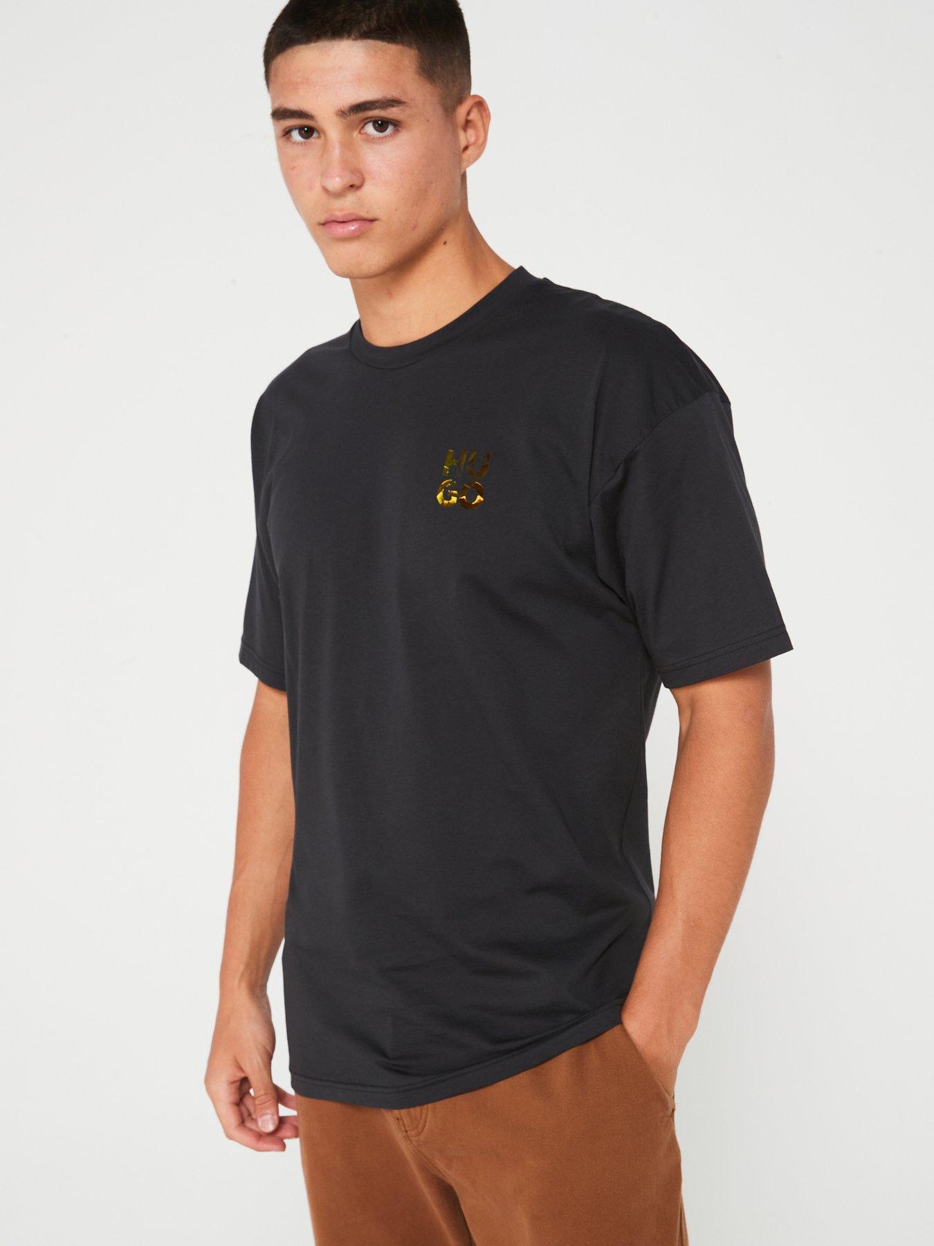 hugo-hugo-rame-t-shirt-blackfront