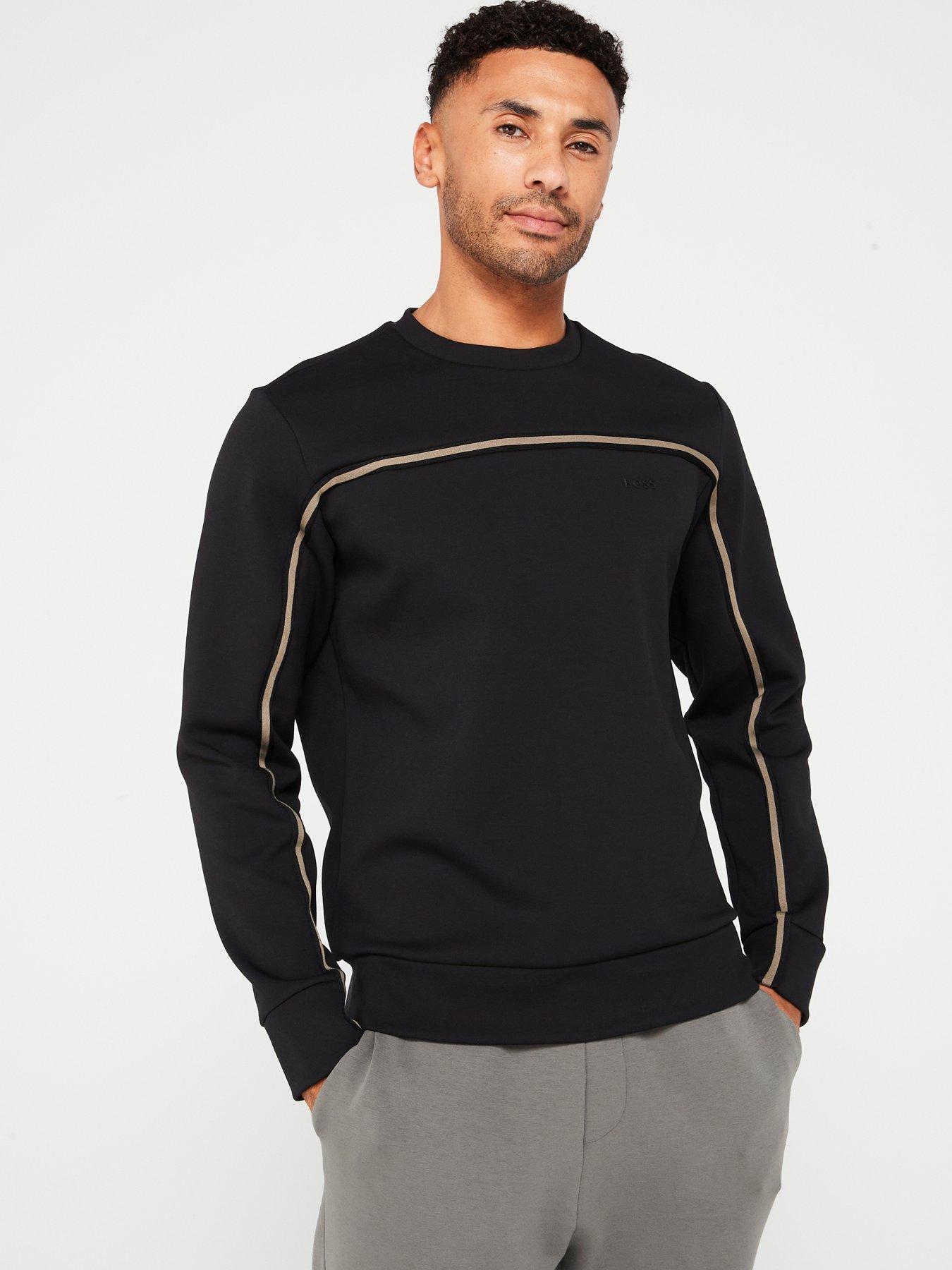 boss-salbo-1-regular-fit-stripe-crew-sweatshirt-blackfront