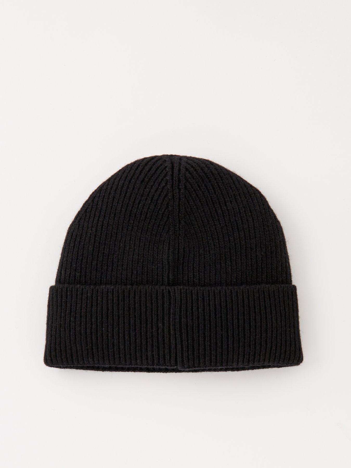 hugo-hugo-blue-xafi-smiley-beanie-hat-blackback