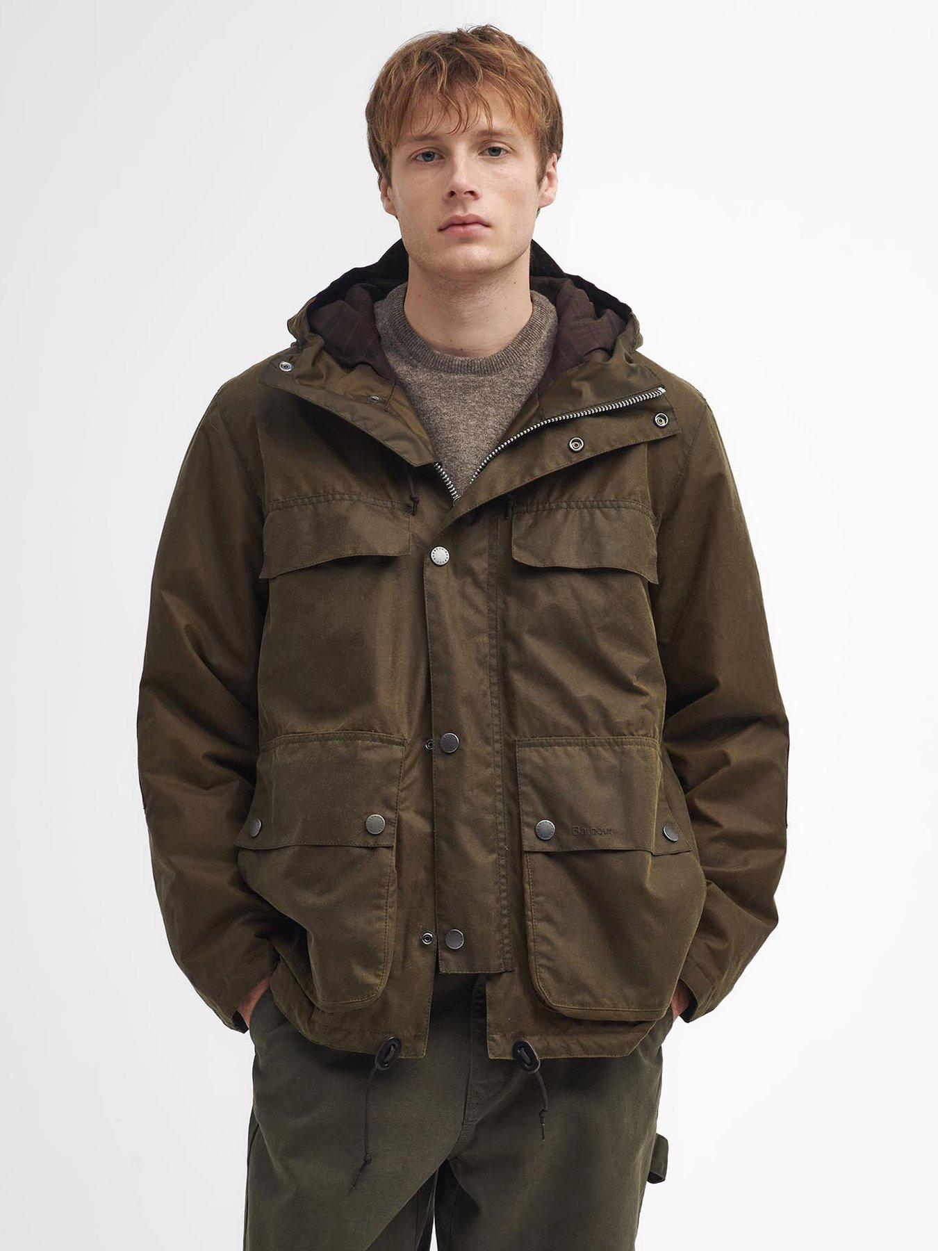 undefined Barbour Re-Engineered Durham Wax Jacket - Dark Green