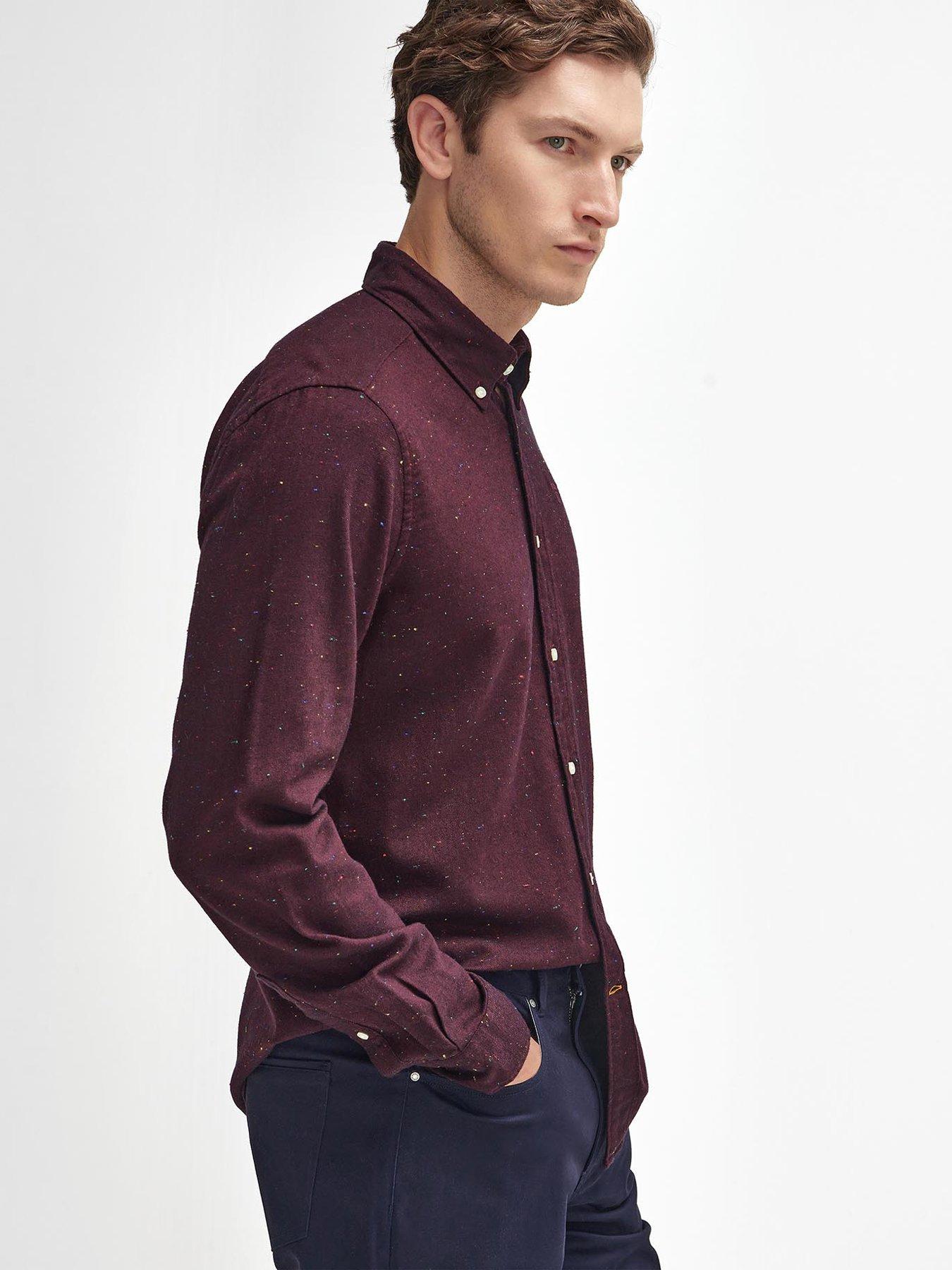 barbour-barbour-long-sleeve-tainsbury-tailored-fleck-twill-shirt-dark-red