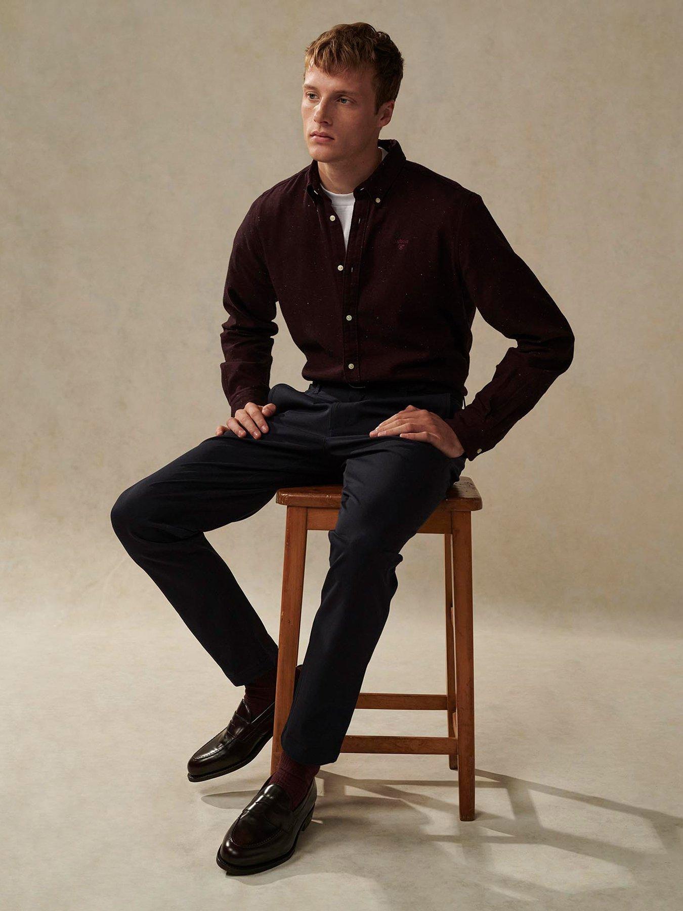 barbour-barbour-long-sleeve-tainsbury-tailored-fleck-twill-shirt-dark-redback