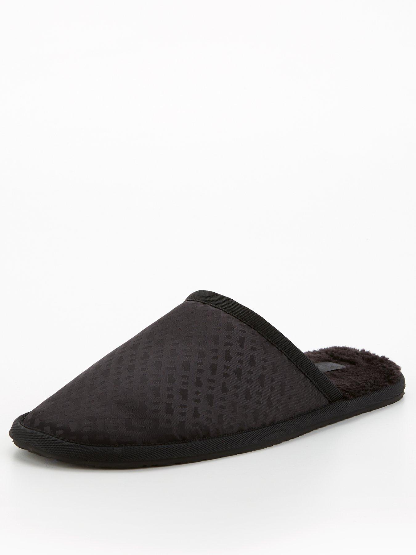 boss-boss-home-slip-mono-print-mule-slipper-blackstillFront