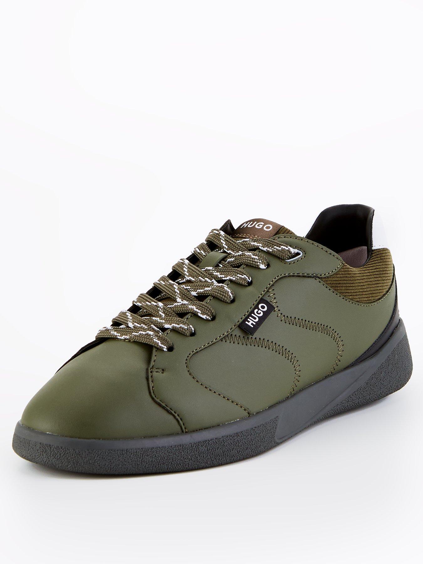 Image 2 of 7 of HUGO Hugo Riven Tennis Lace Trainer - Khaki