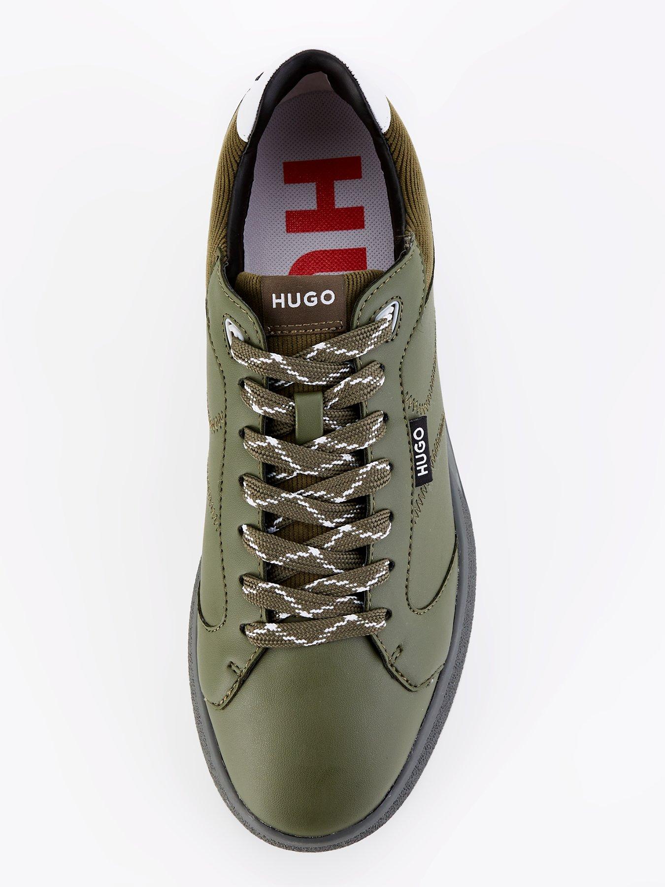 Image 4 of 7 of HUGO Hugo Riven Tennis Lace Trainer - Khaki