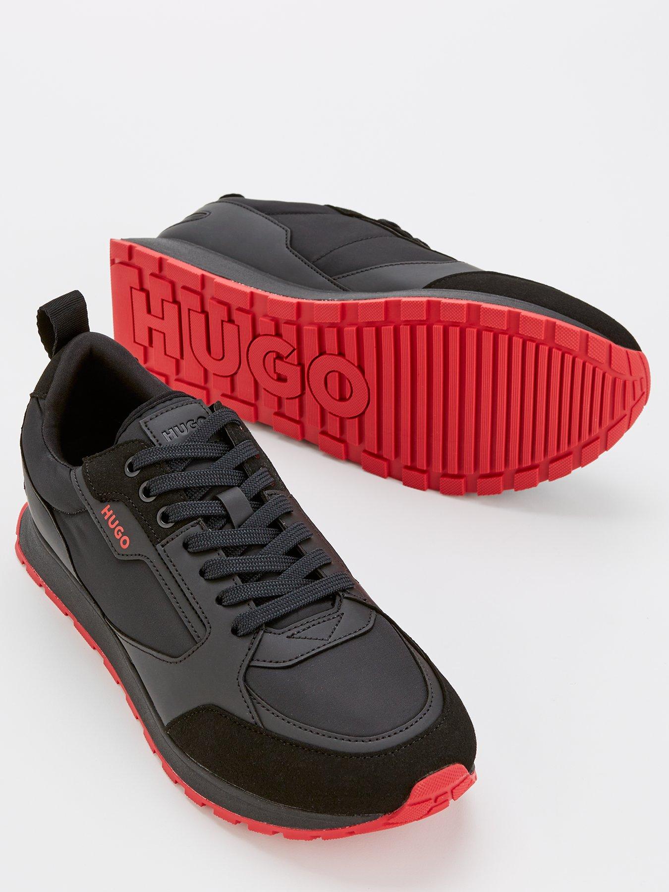 hugo-hugo-icelin-nylonleather-lace-runner-blackredoutfit