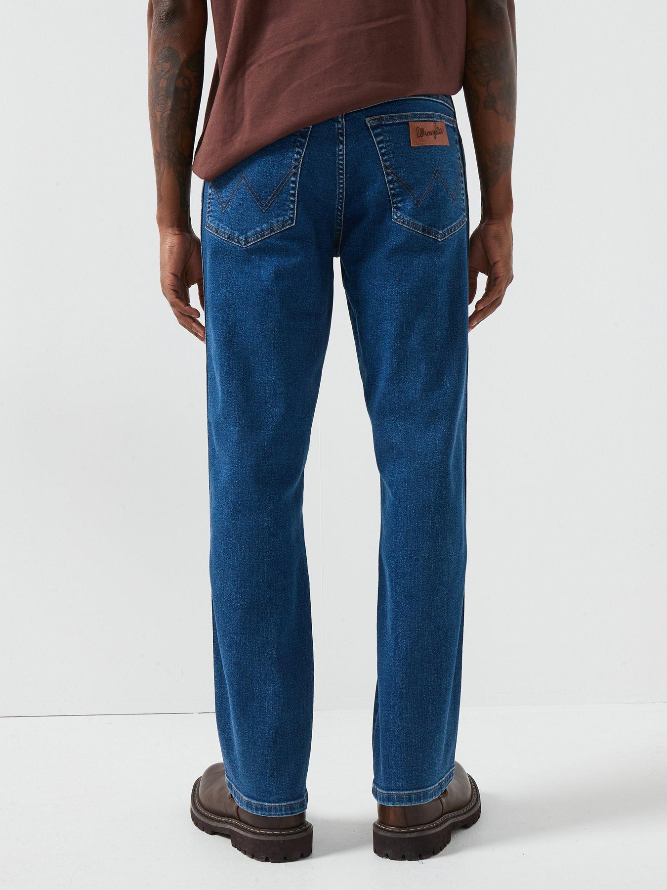 Image 2 of 6 of Wrangler Texas Straight Fit Jeans - Dark Blue