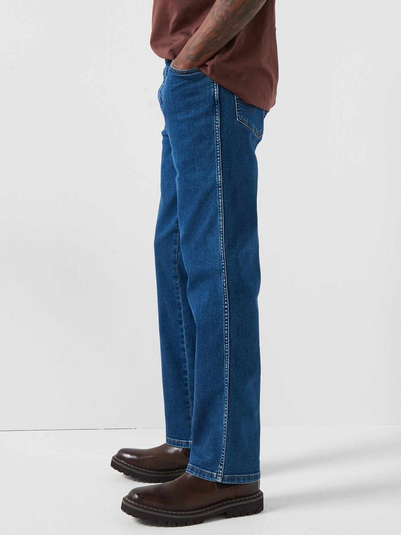 Image 6 of 6 of Wrangler Texas Straight Fit Jeans - Dark Blue