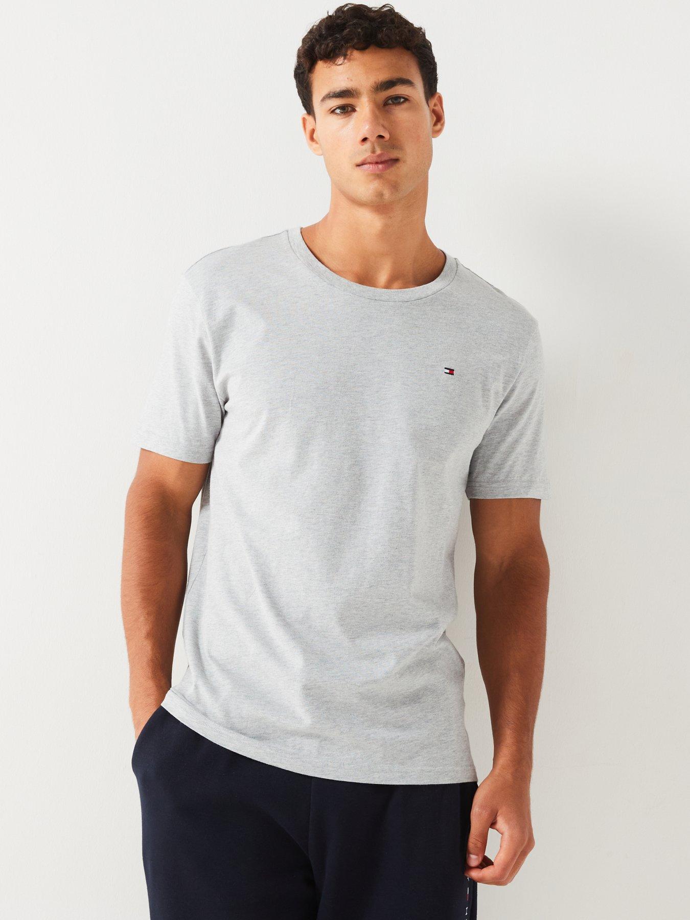 Image 2 of 7 of Tommy Hilfiger Left Chest Flag Logo 3 Pack Loungewear T-Shirt - Brown