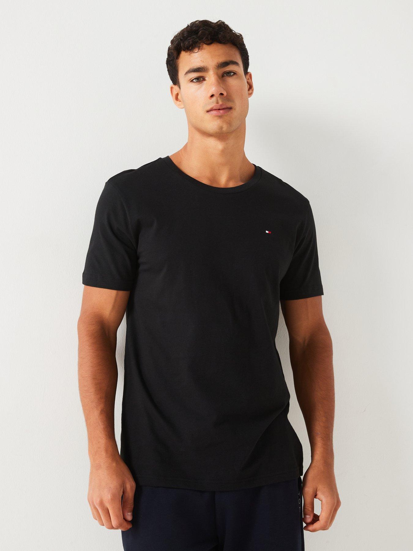 tommy-hilfiger-tommy-hilfiger-signature-cotton-essential-3-pack-loungewear-t-shirts-blackstillFront