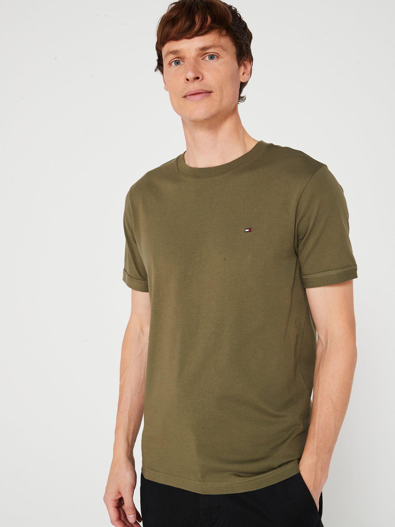 tommy-hilfiger-tommy-hilfiger-essential-flag-logo-loungewear-t-shirt-khaki