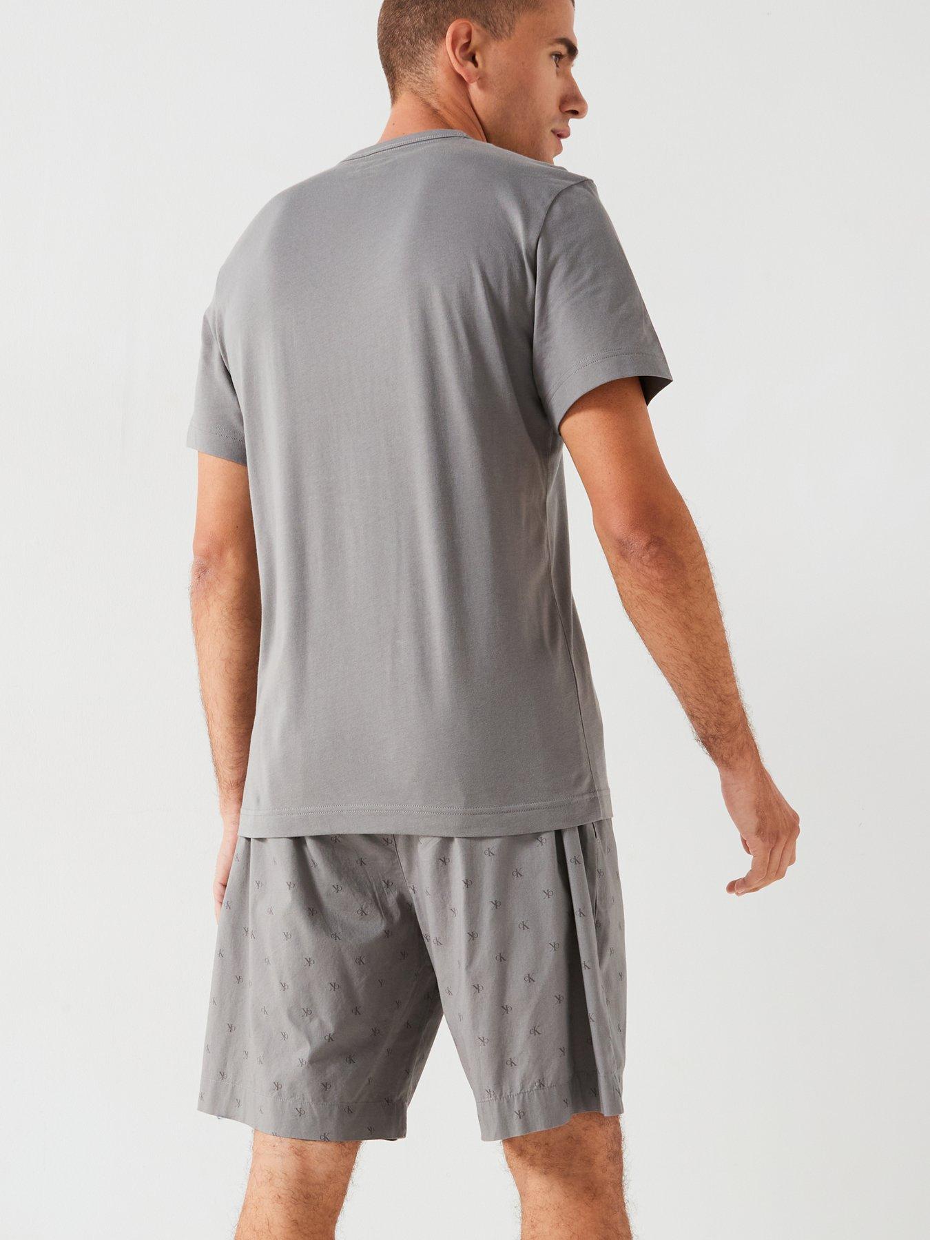 calvin-klein-calvin-klein-cotton-poplin-t-shirt-and-shorts-pyjama-set-greystillFront