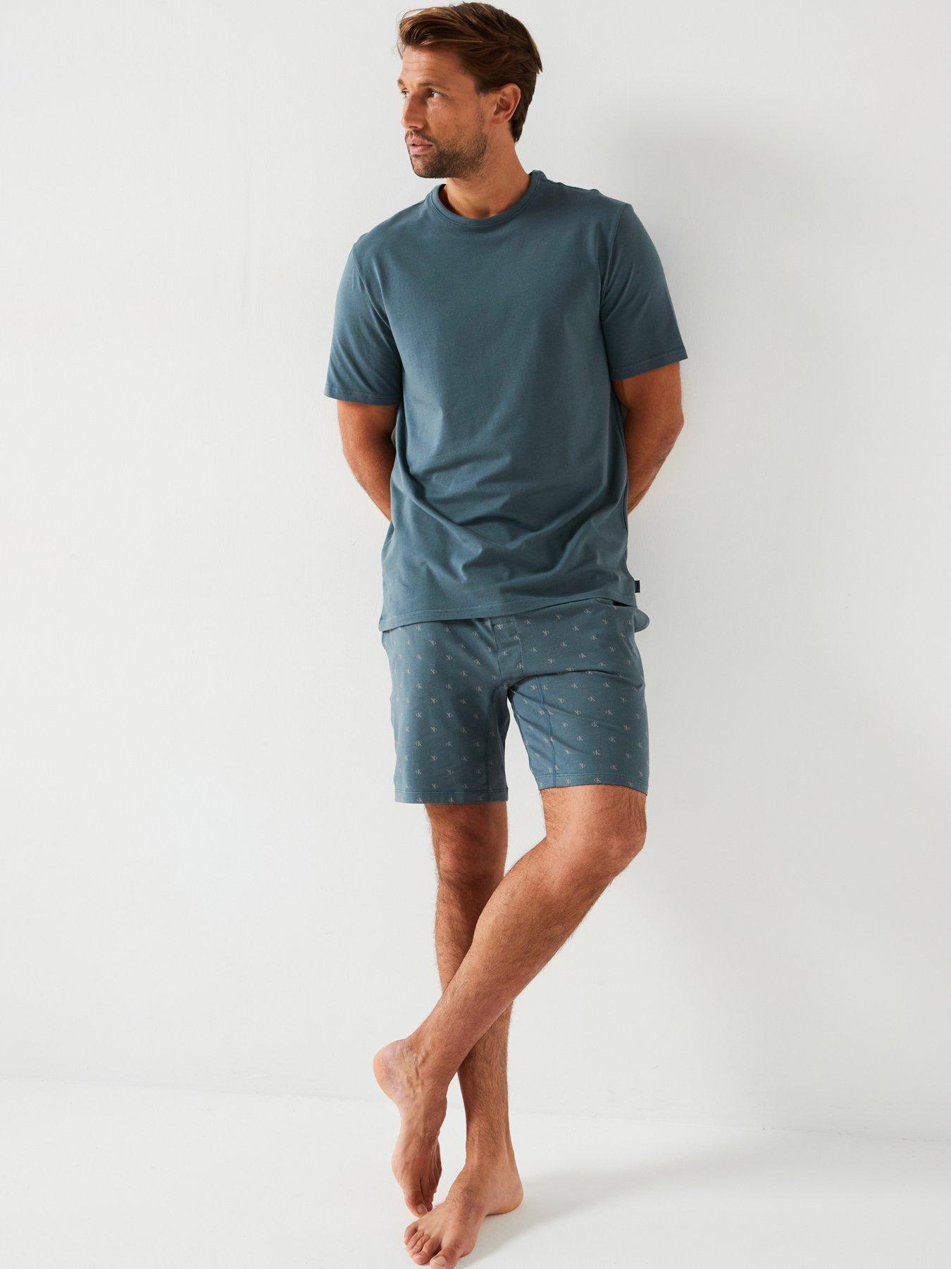 calvin-klein-calvin-klein-modern-cotton-t-shirt-and-shorts-pyjama-set-dark-blue