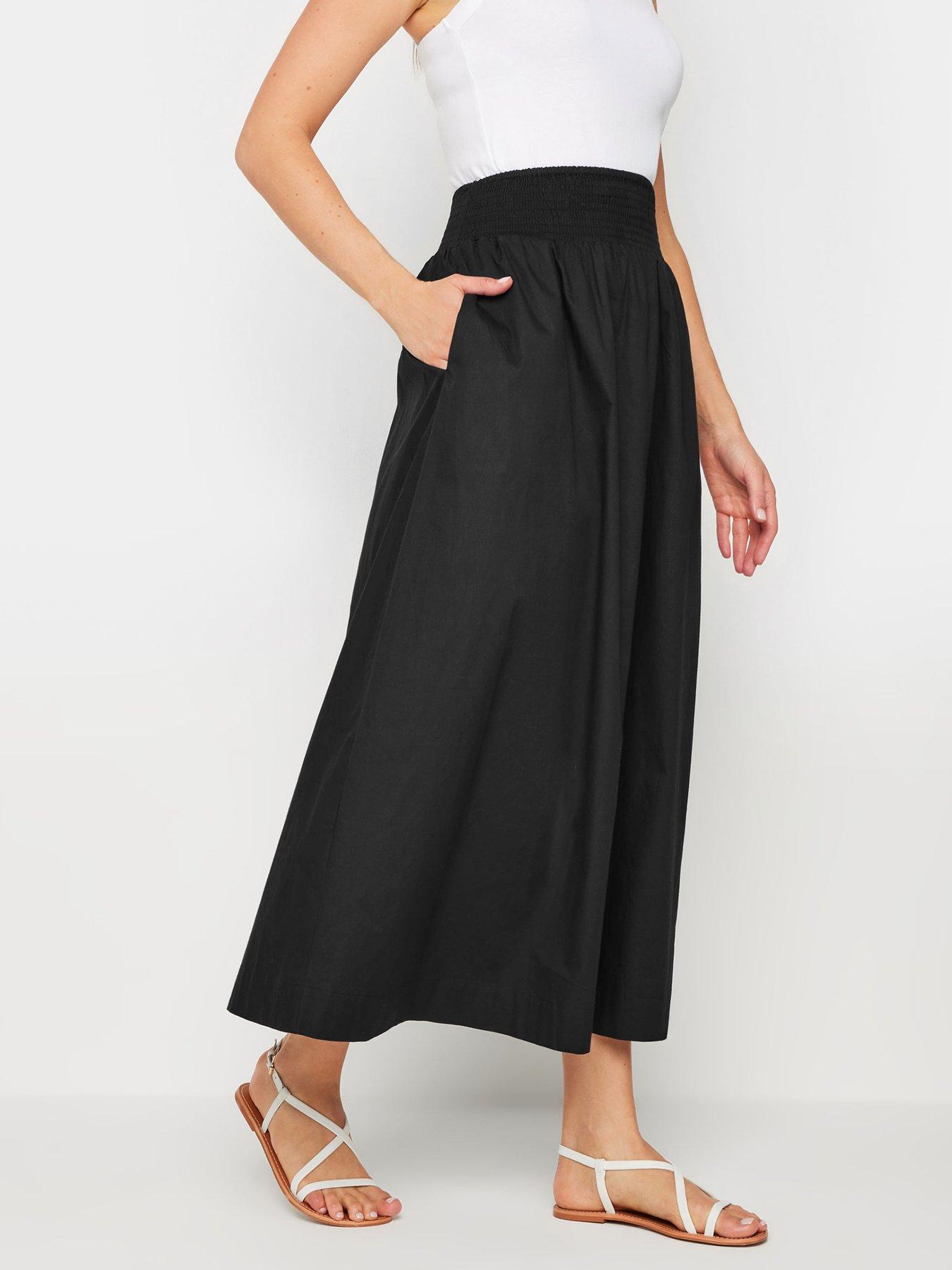 long-tall-sally-shirred-waist-cotton-skirt