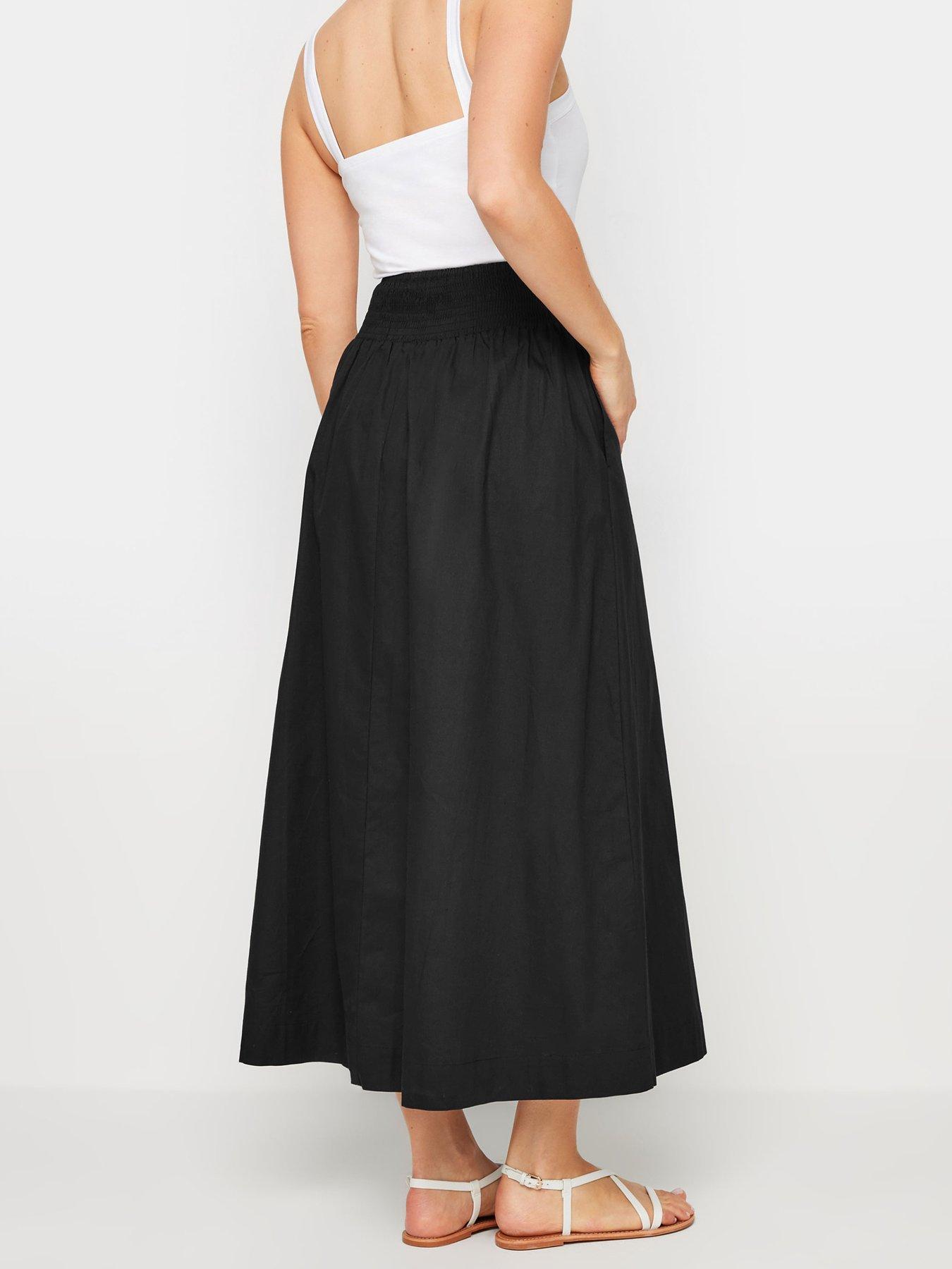 long-tall-sally-shirred-waist-cotton-skirtstillFront